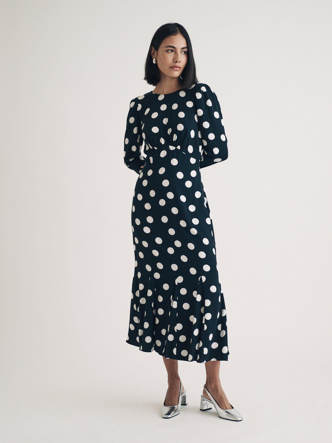 long sleeve polka dot dresses Classic Polka Dot Dress Teuta Matoshi