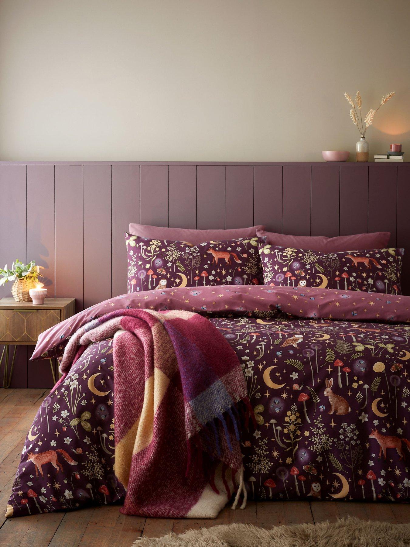 Catherine Lansfield Enchanted Twilight Duvet Cover Set - Plum