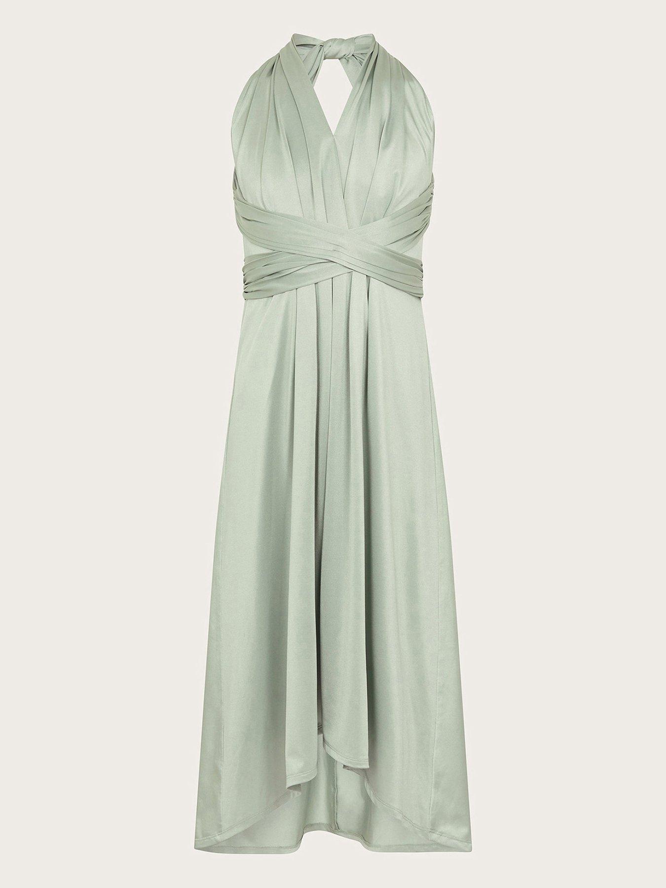 undefined Girls Tia Twist Prom Dress - Sage
