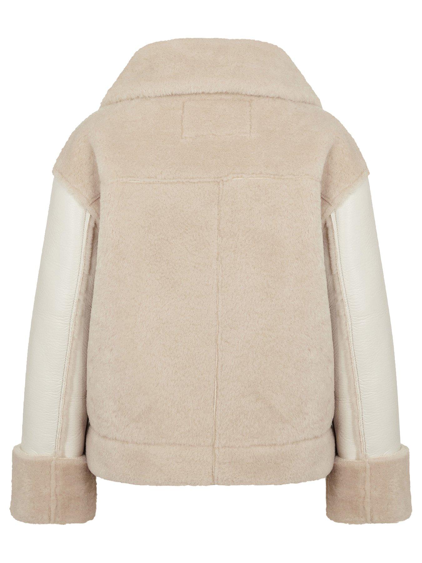  image of monsoon-girls-aviator-jacket-cream
