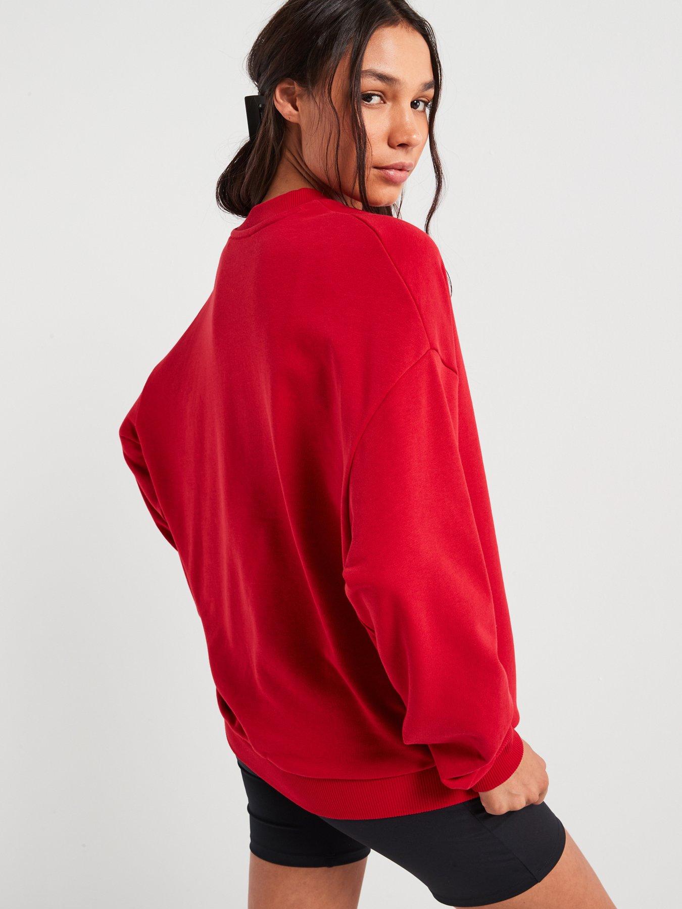 Image 2 of 6 of V by Very Paris Oversized Sweatshirt - Red