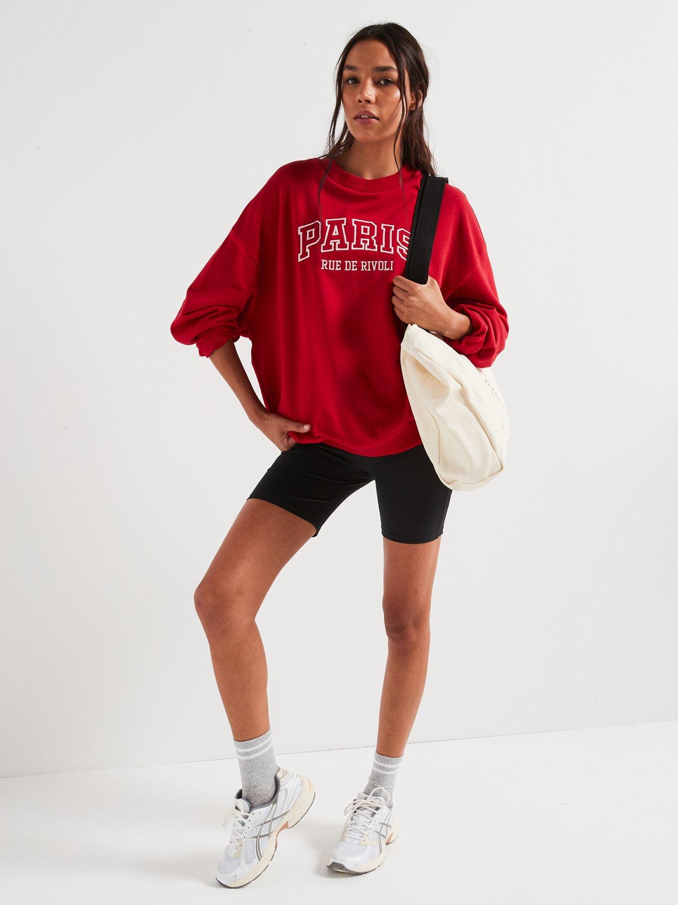 Image 3 of 6 of V by Very Paris Oversized Sweatshirt - Red