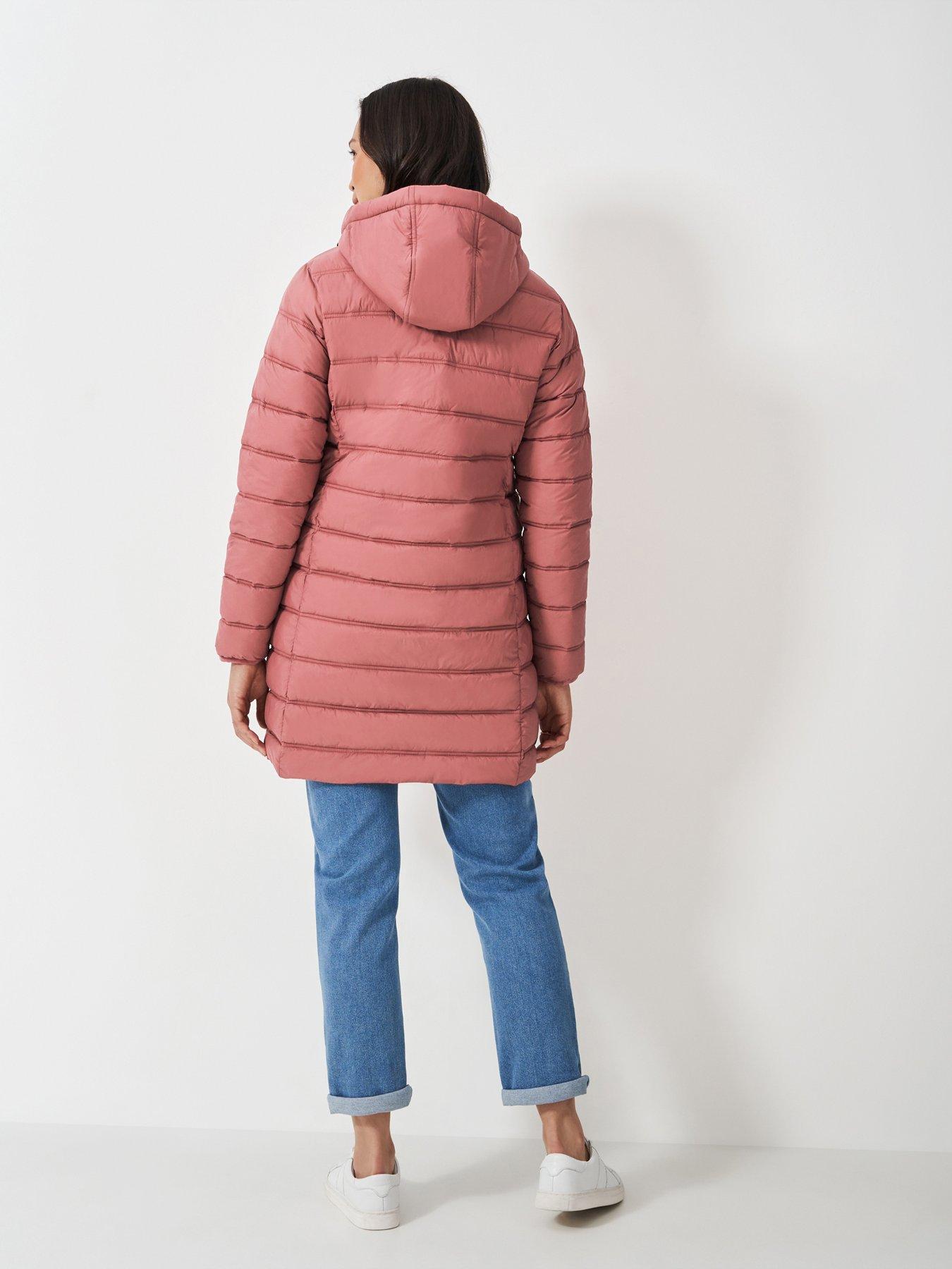 Image 2 of 4 of Crew Clothing Lightweight Padded Coat - Pink