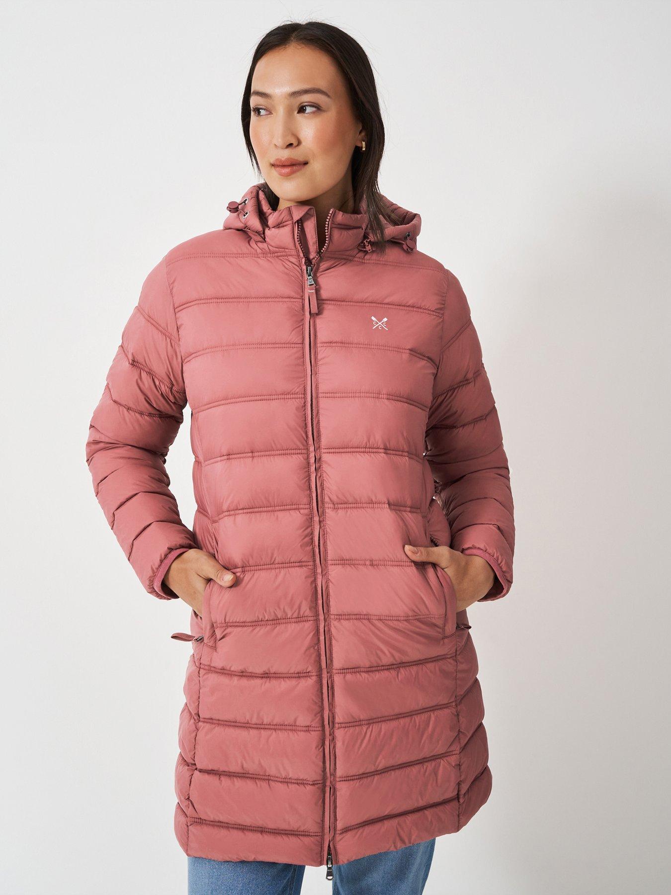 Image 4 of 4 of Crew Clothing Lightweight Padded Coat - Pink