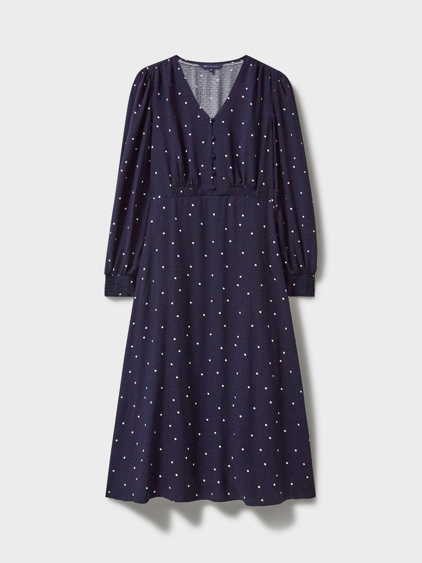  image of crew-clothing-iona-tunic-dress-navy