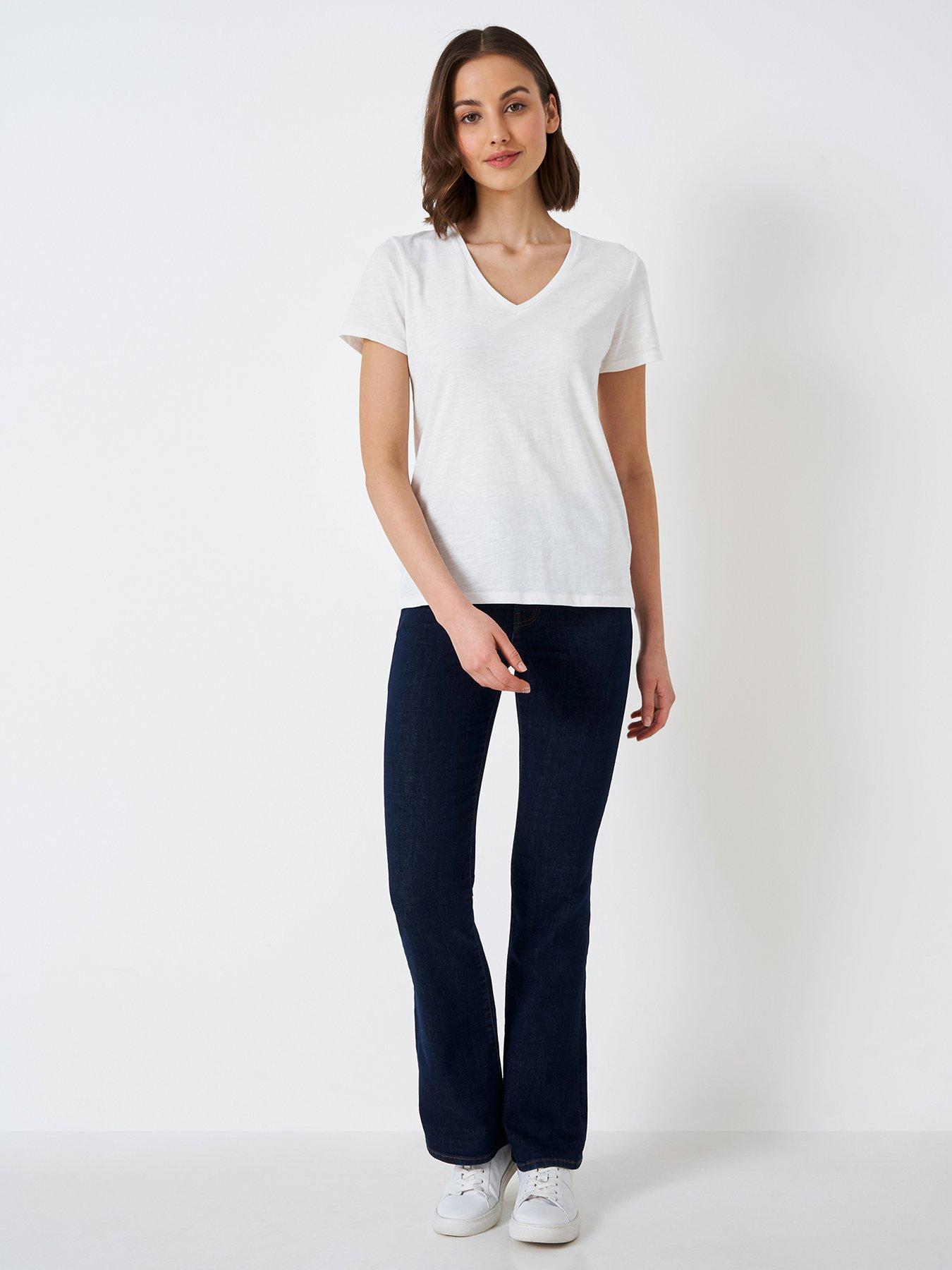 undefined Perfect V-Neck Slub T-Shirt - White