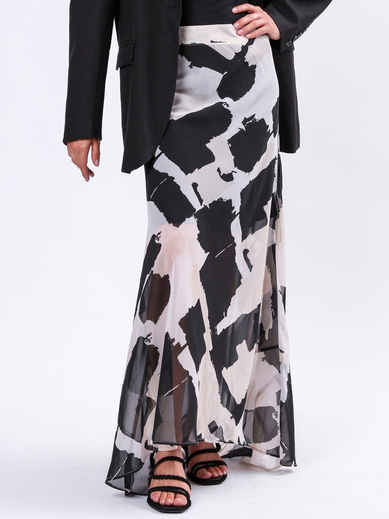  image of religion-aurora-hand-painted-print-maxi-skirt-multi