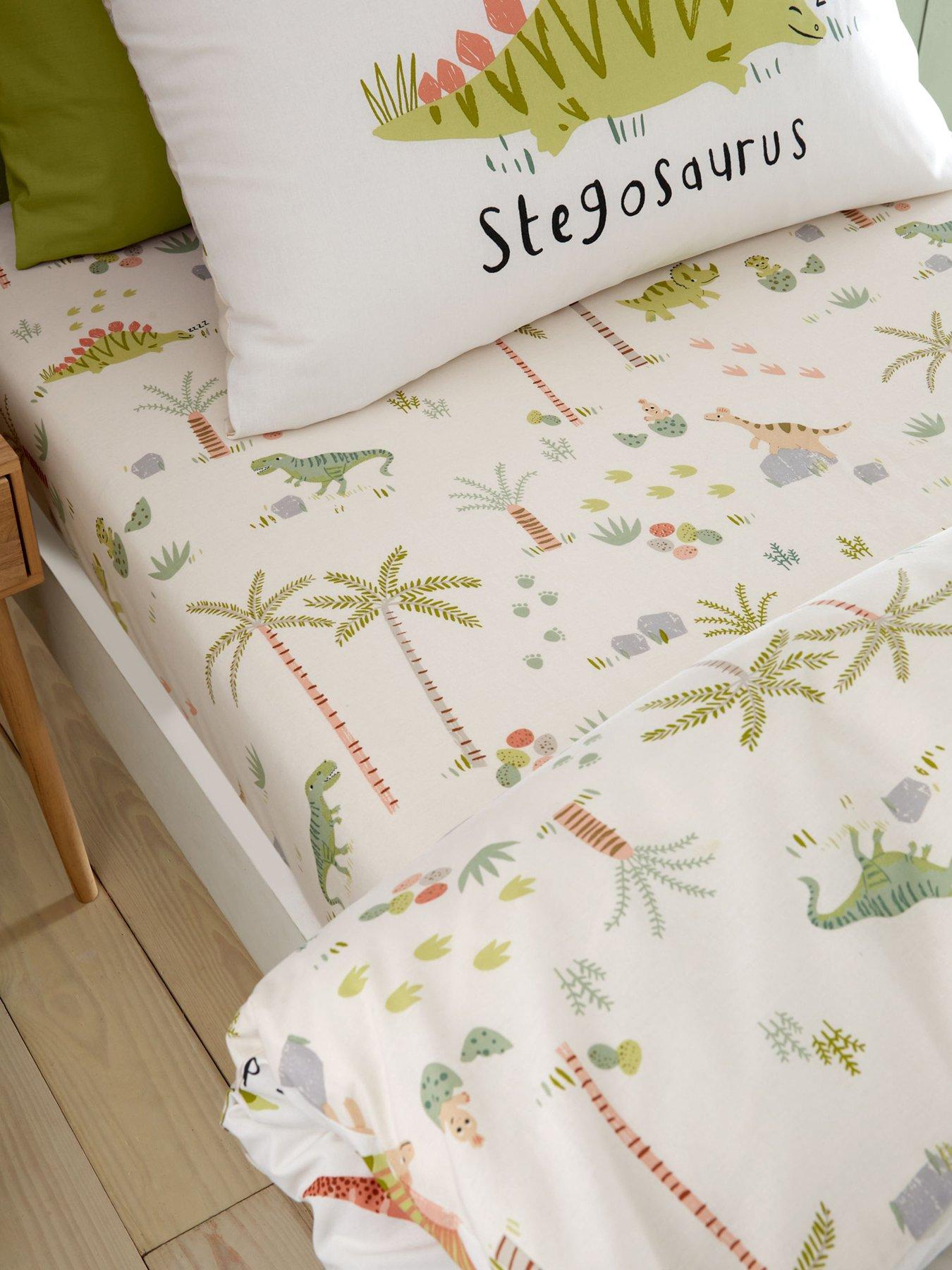 Catherine Lansfield Sleep Dino Fitted Sheet- Single - Multi