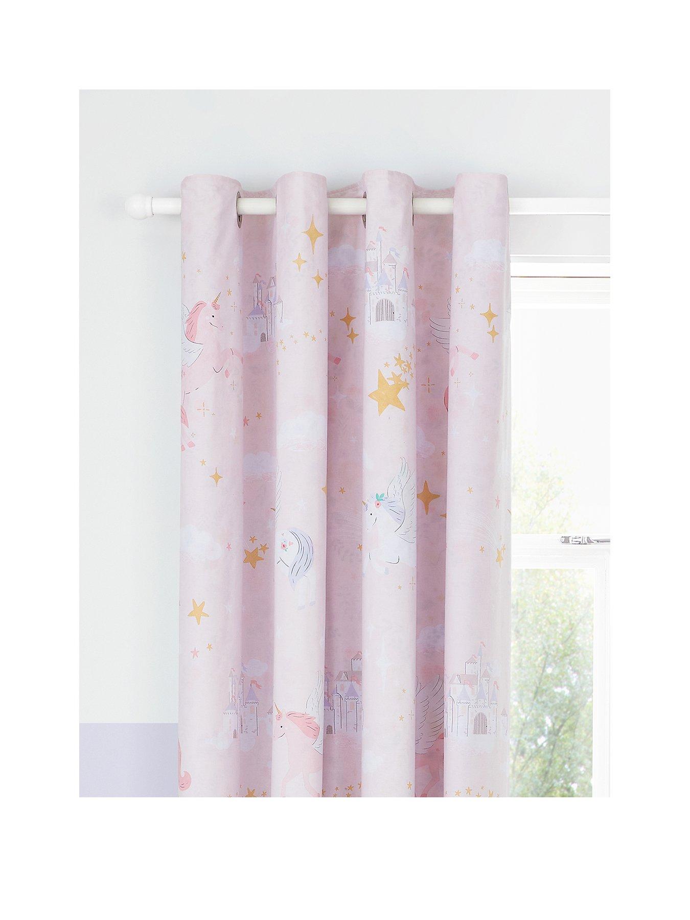 Image 2 of 5 of Catherine Lansfield Fairytale Unicorn Curtains