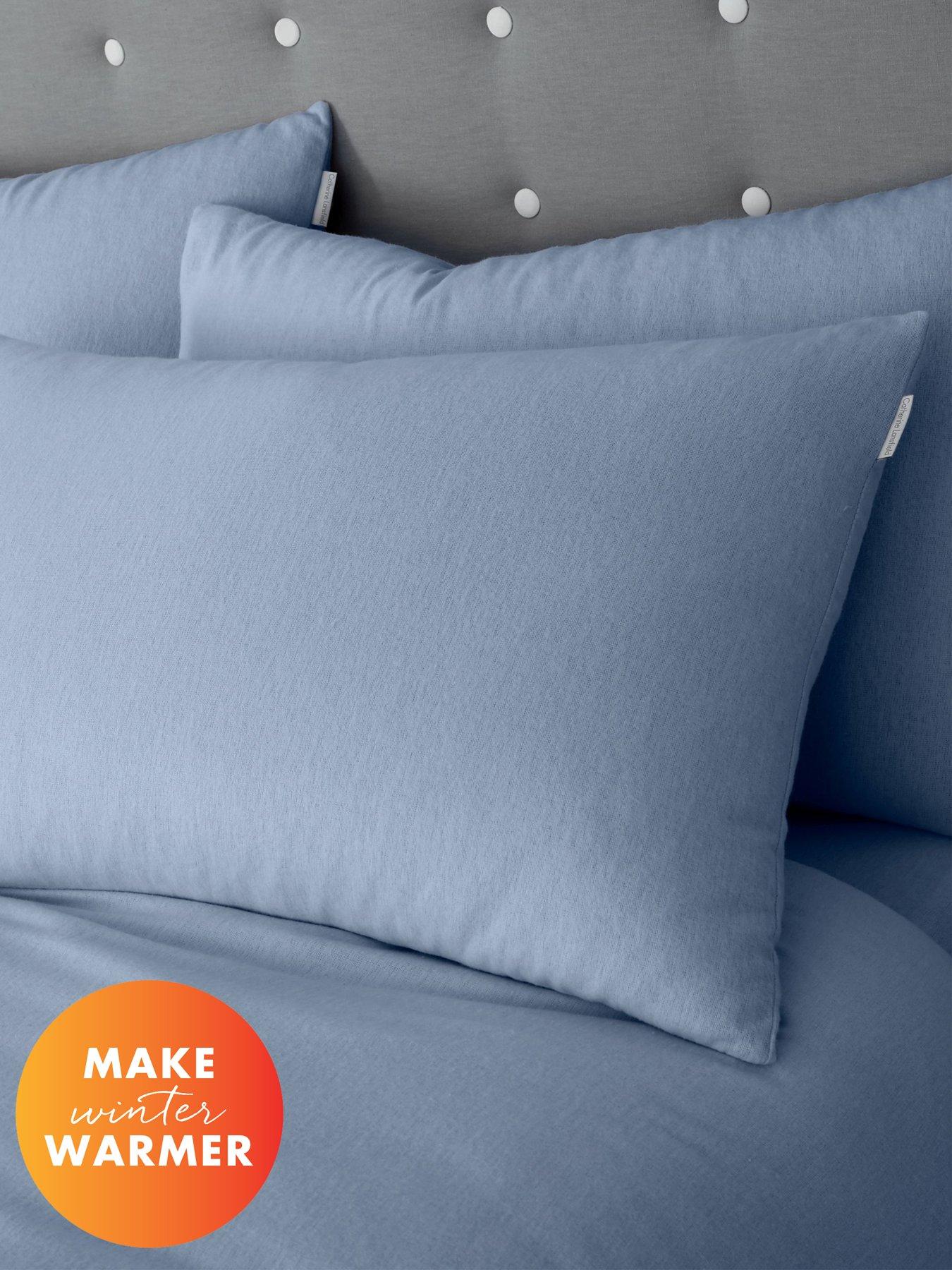  image of catherine-lansfield-brushed-100-cotton-standard-pillow-case-pair