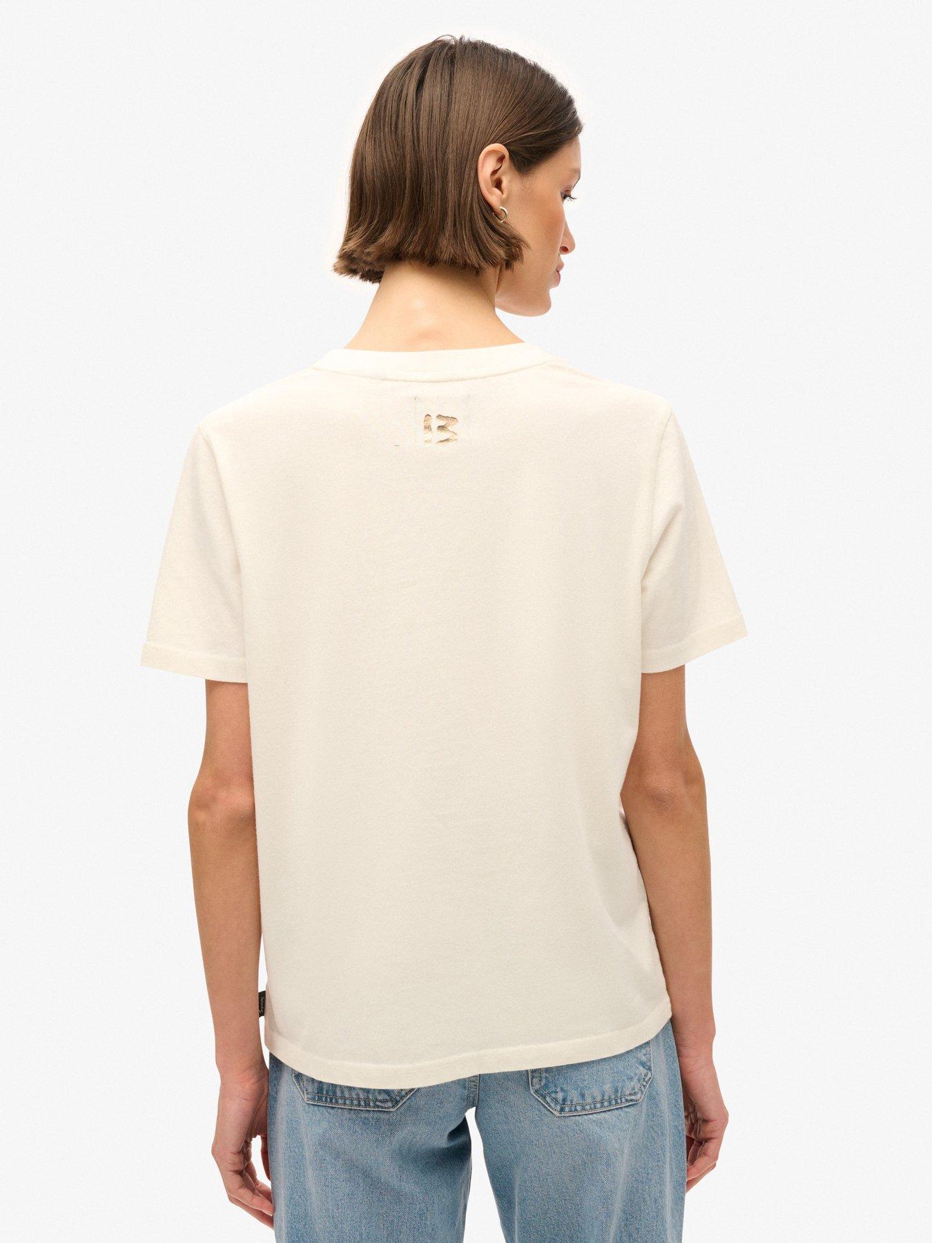  image of superdry-tattoo-script-relaxed-t-shirt-white