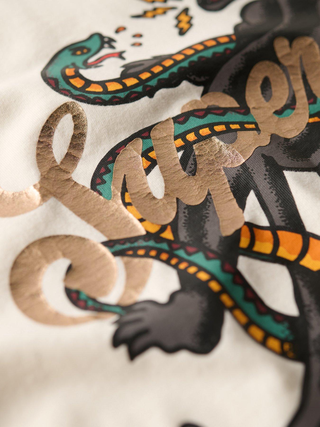 image of superdry-tattoo-script-relaxed-t-shirt-white