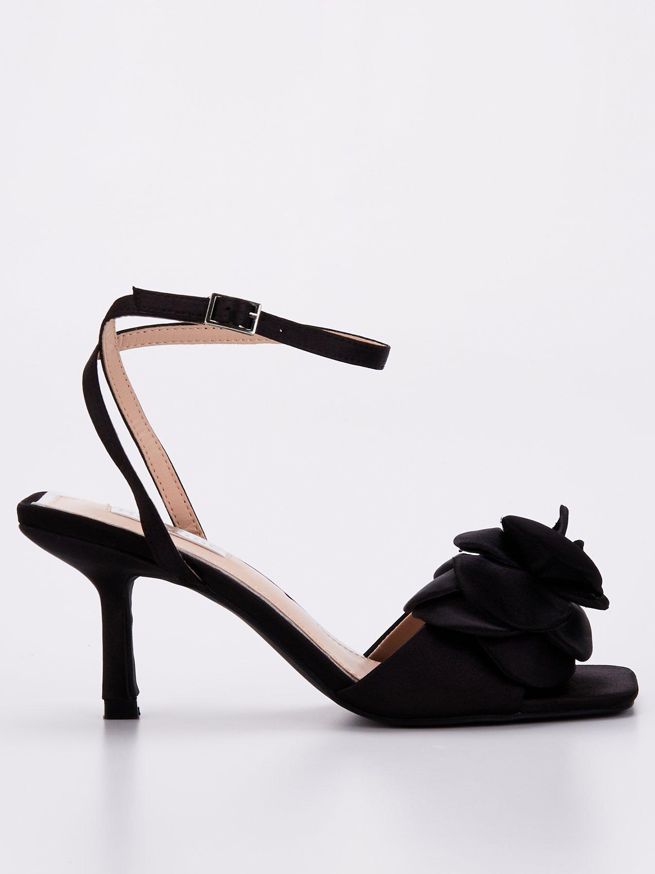 undefined Annalina Flower Heels - Black