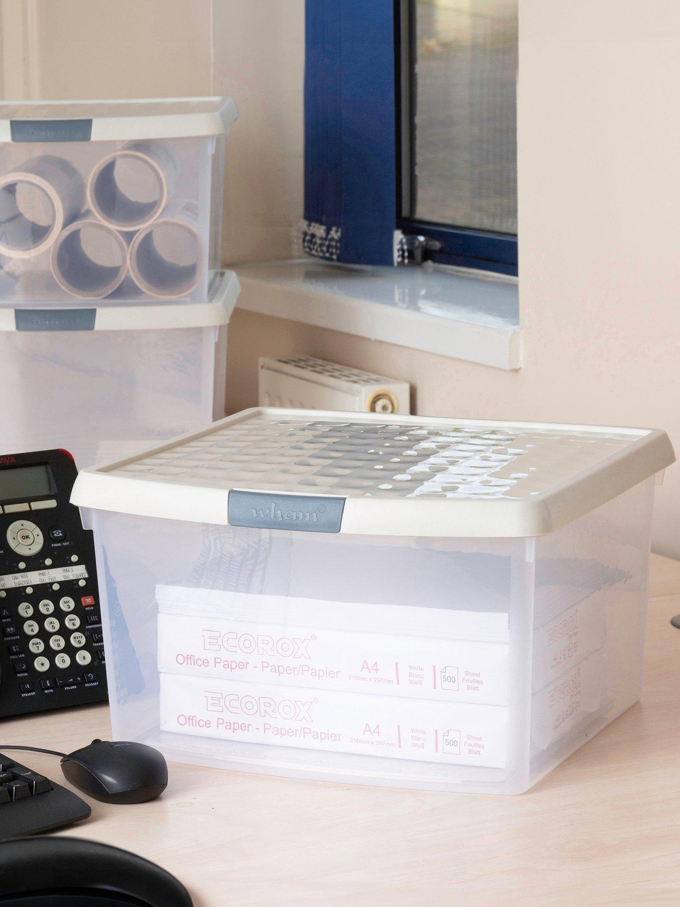 undefined Set of 3 25.5L Clip Top Square Box  &  Lid