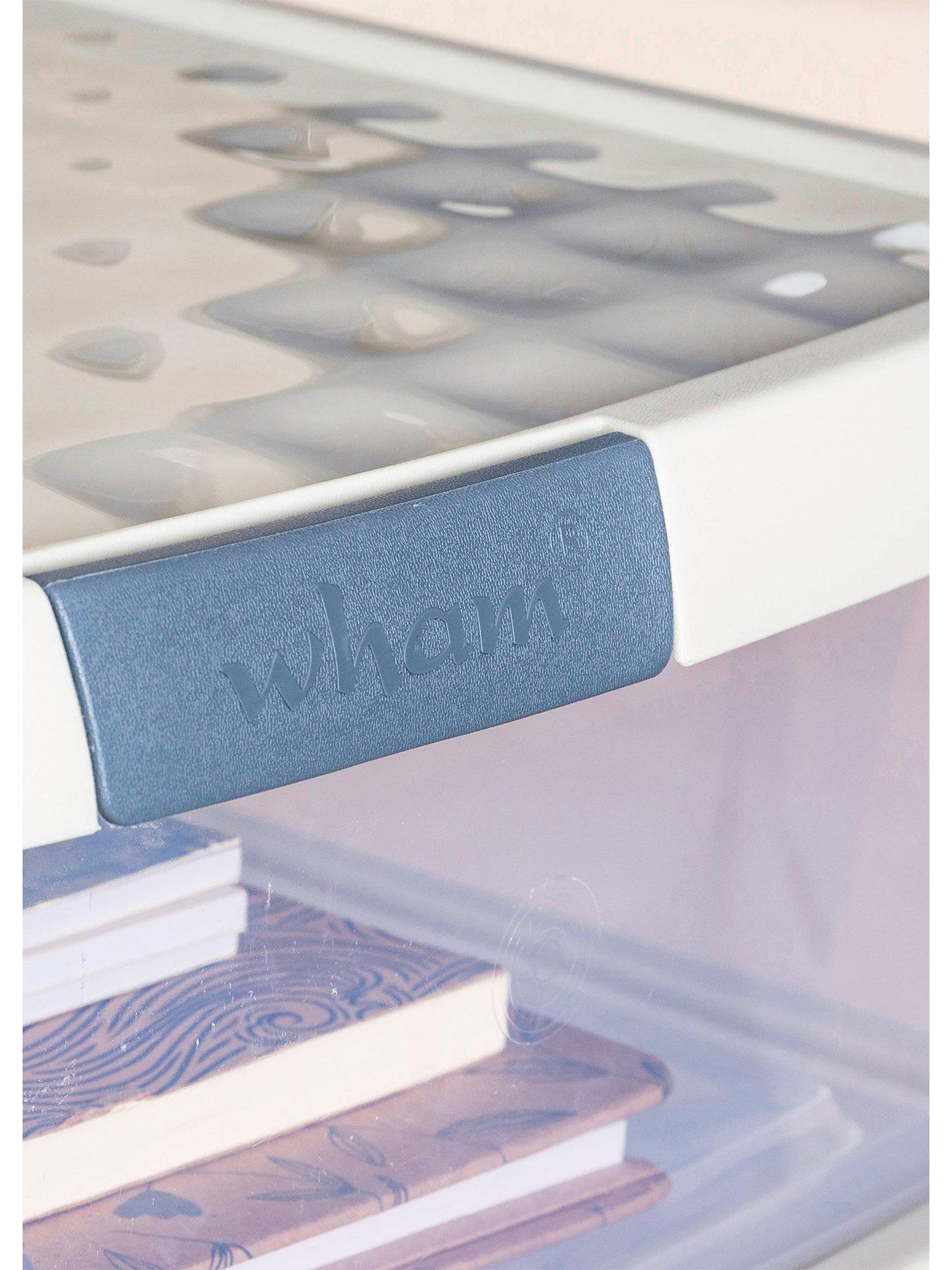  image of wham-set-of-3-255l-clip-top-square-box-amp-lid