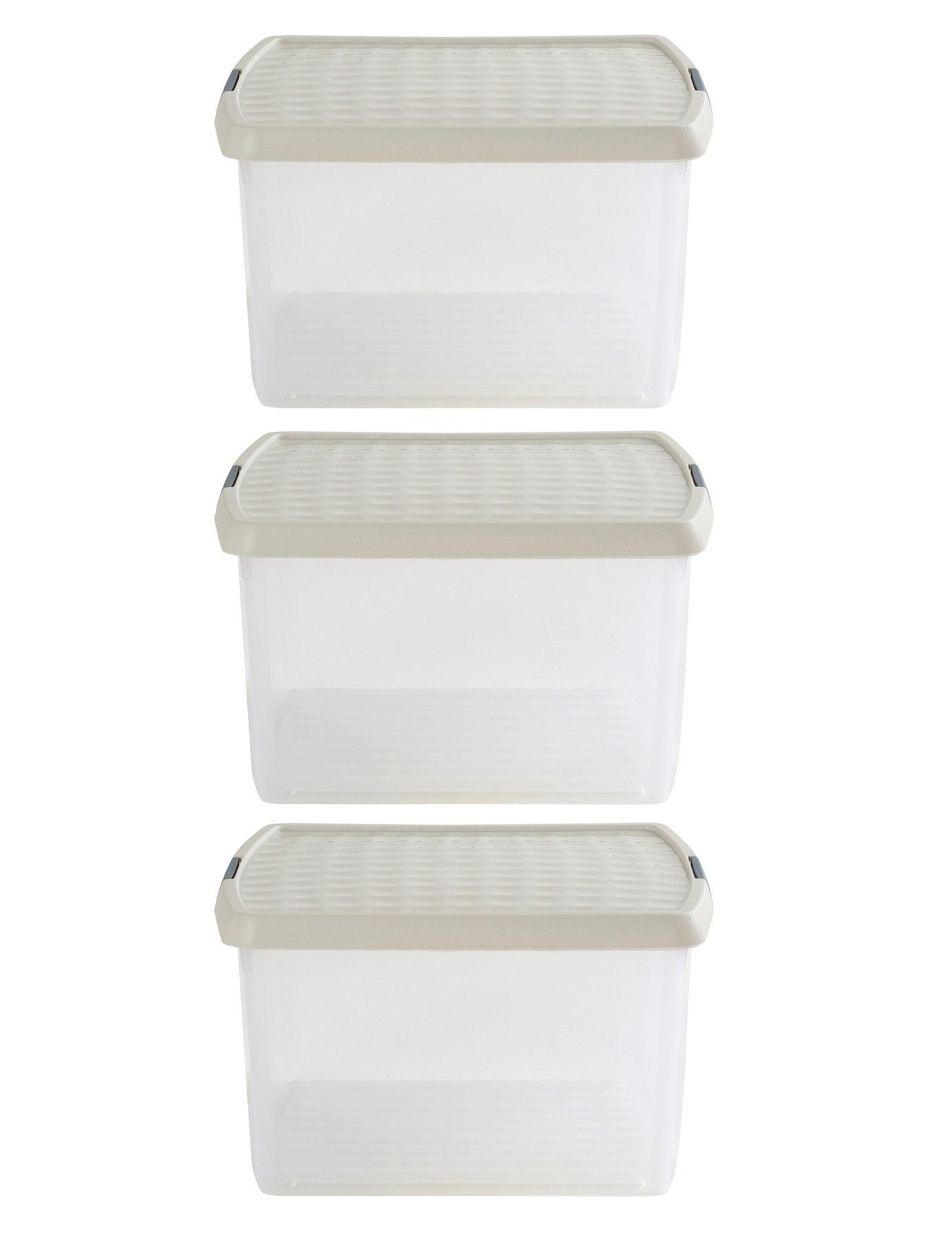  image of wham-set-of-3-255l-clip-top-square-box-amp-lid