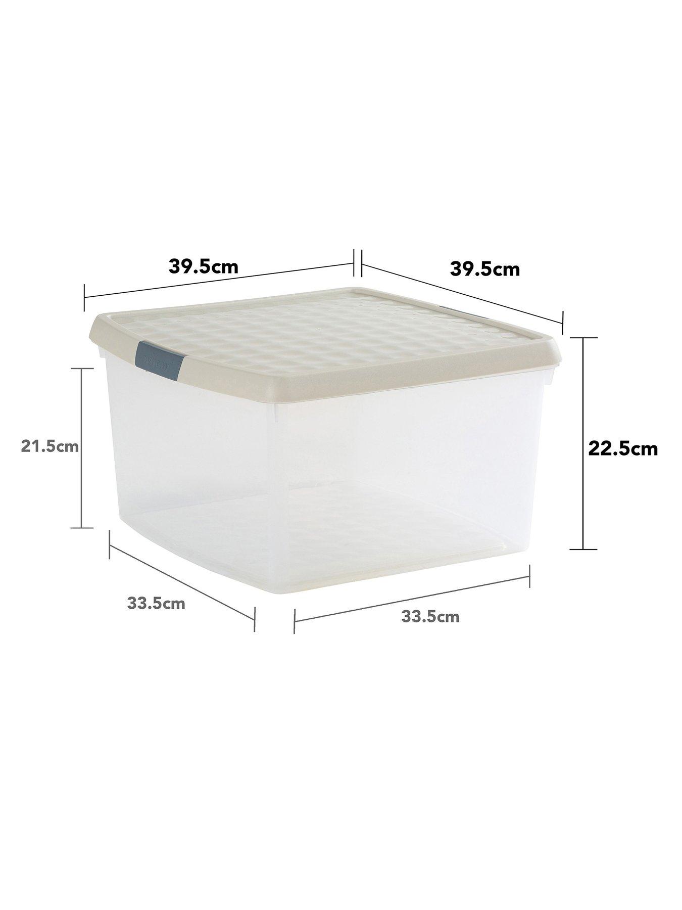  image of wham-set-of-3-255l-clip-top-square-box-amp-lid