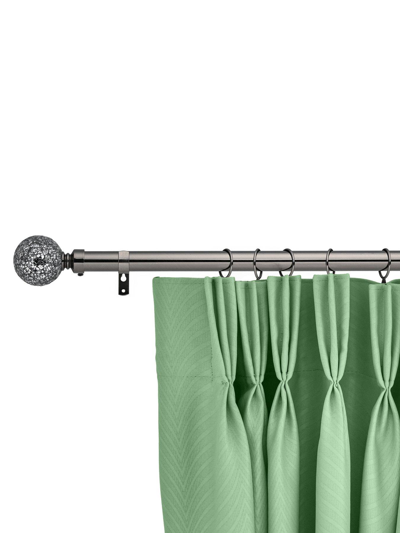 Image 2 of 7 of Very Home Crackle Glass Finial 28 mm Extendable Curtain Pole