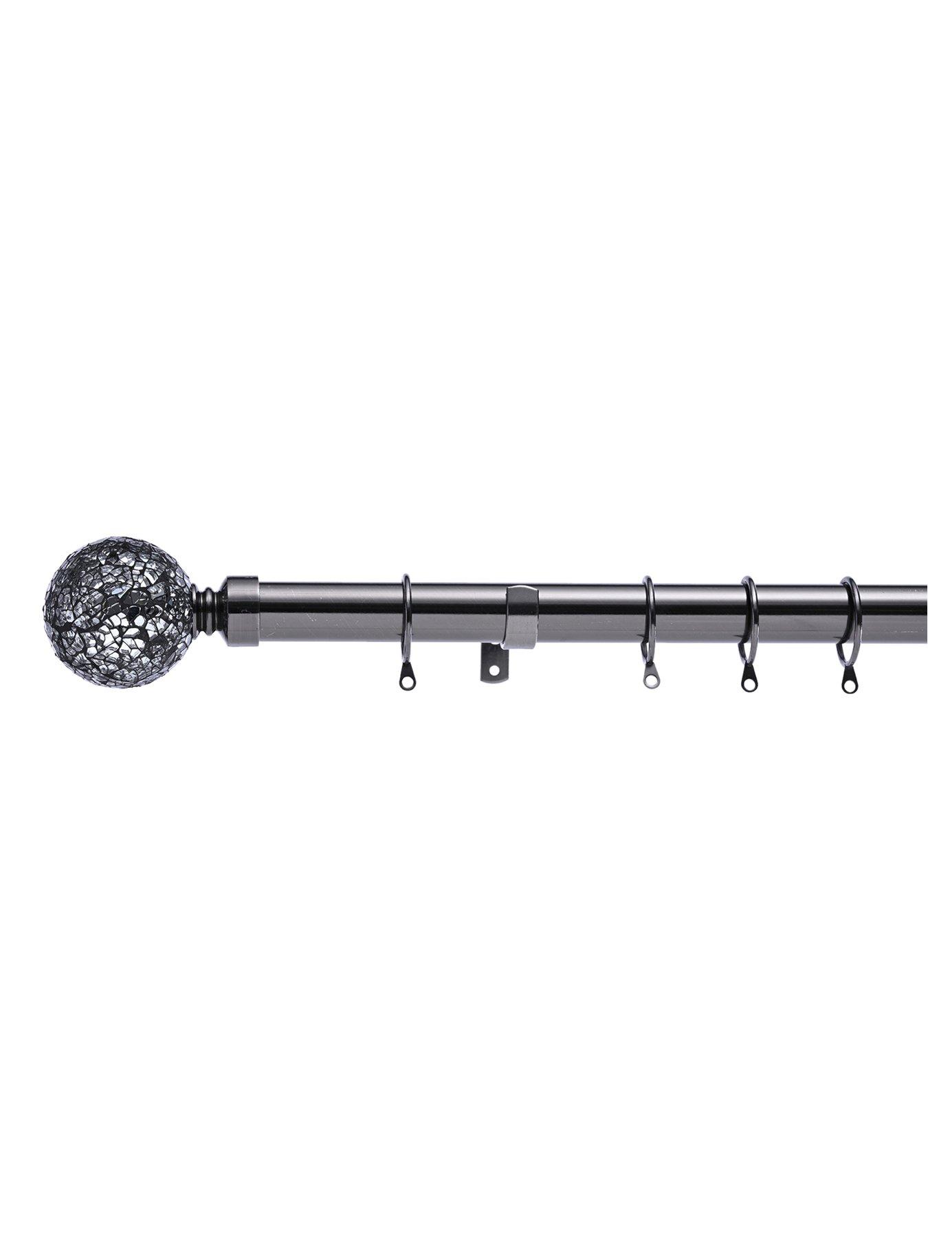 Image 3 of 7 of Very Home Crackle Glass Finial 28 mm Extendable Curtain Pole