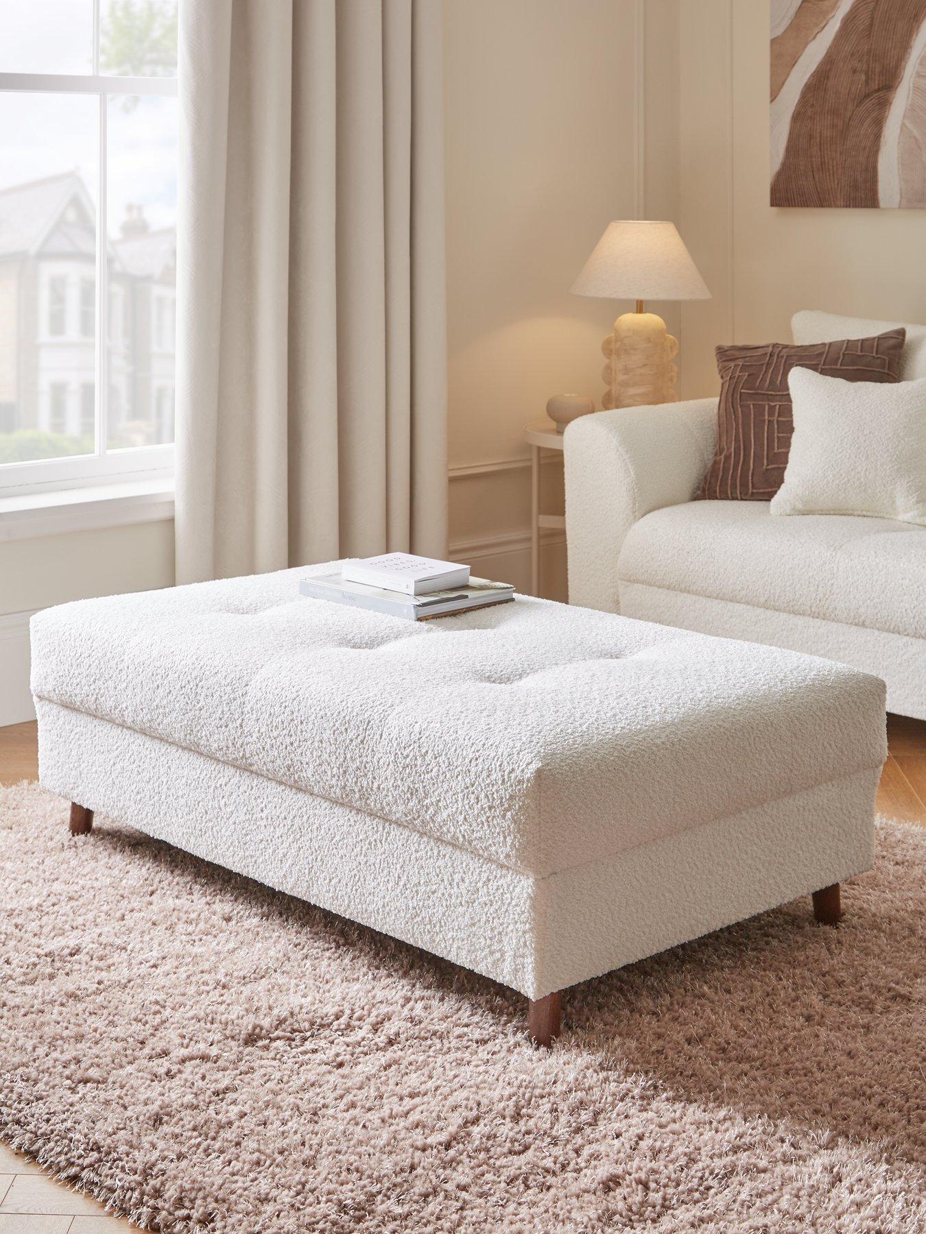 The Very Collection Rune Fabric Footstool - FSC® Certified