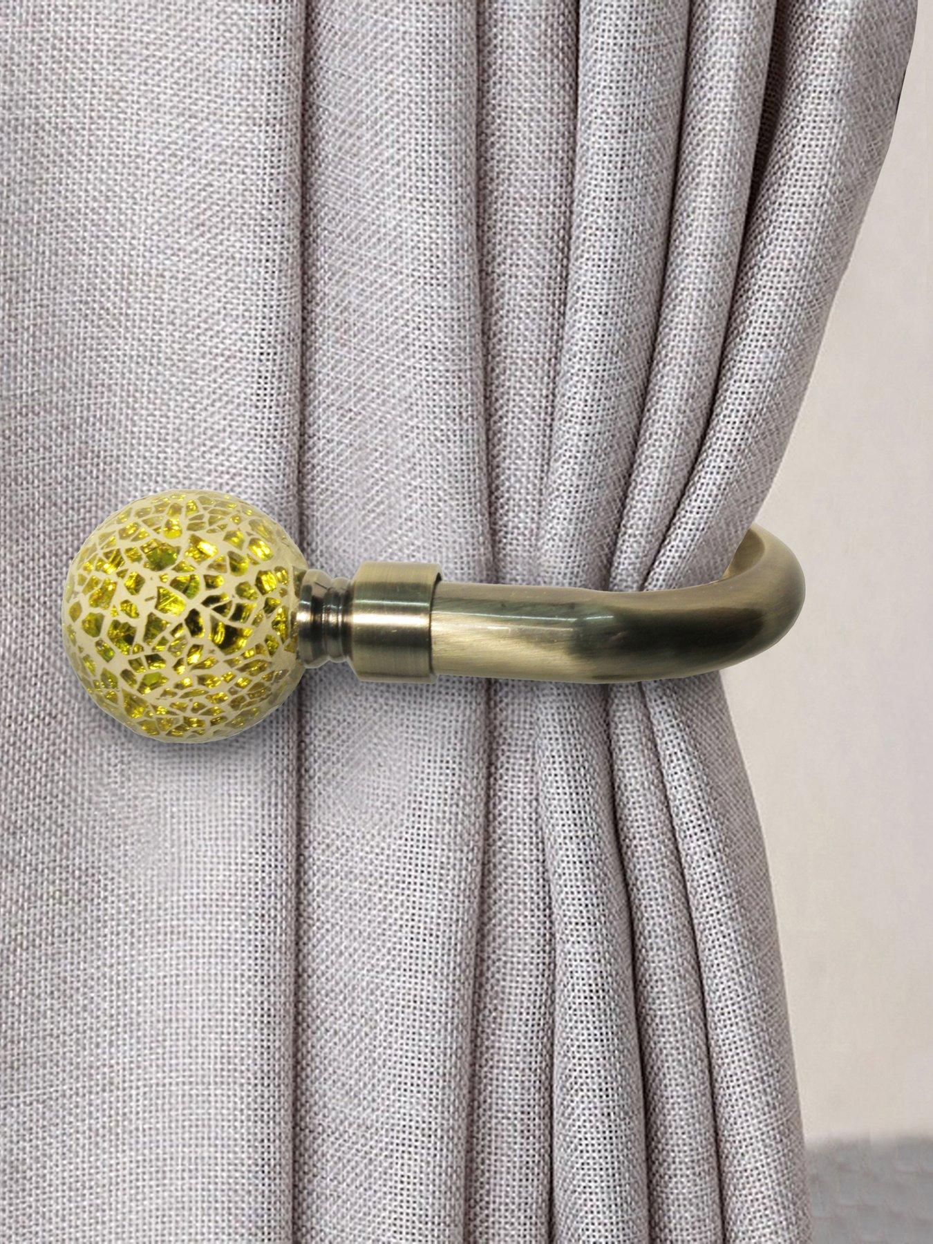 The Very Collection Crackle Glass Finial Holdback