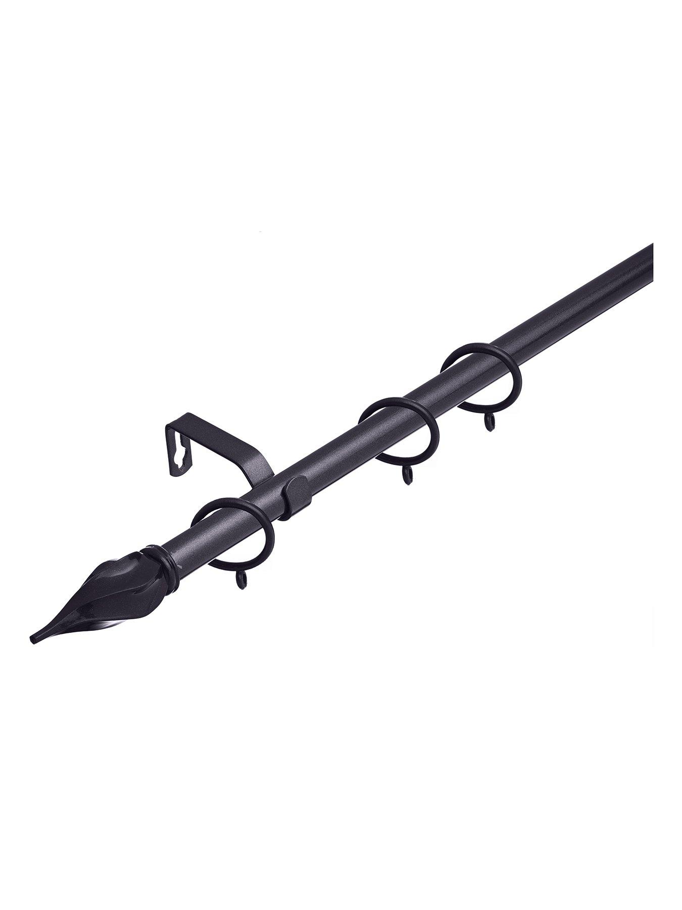 very-home-value-spiral-finial-19-mm-extendable-curtain-pole