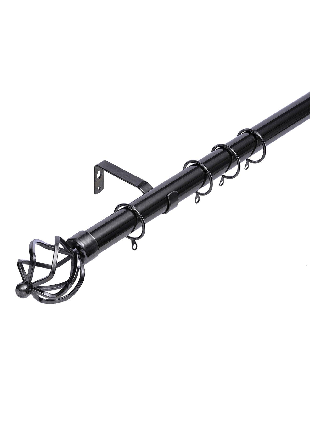undefined Metal Cage Finial 28 mm Extendable Curtain Pole