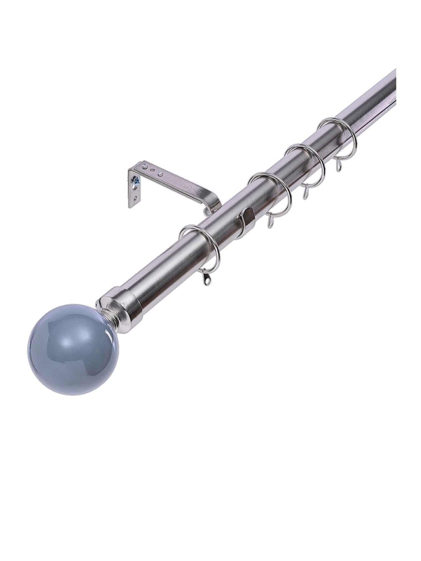  image of very-home-painted-ball-finial-extendable-curtain-pole