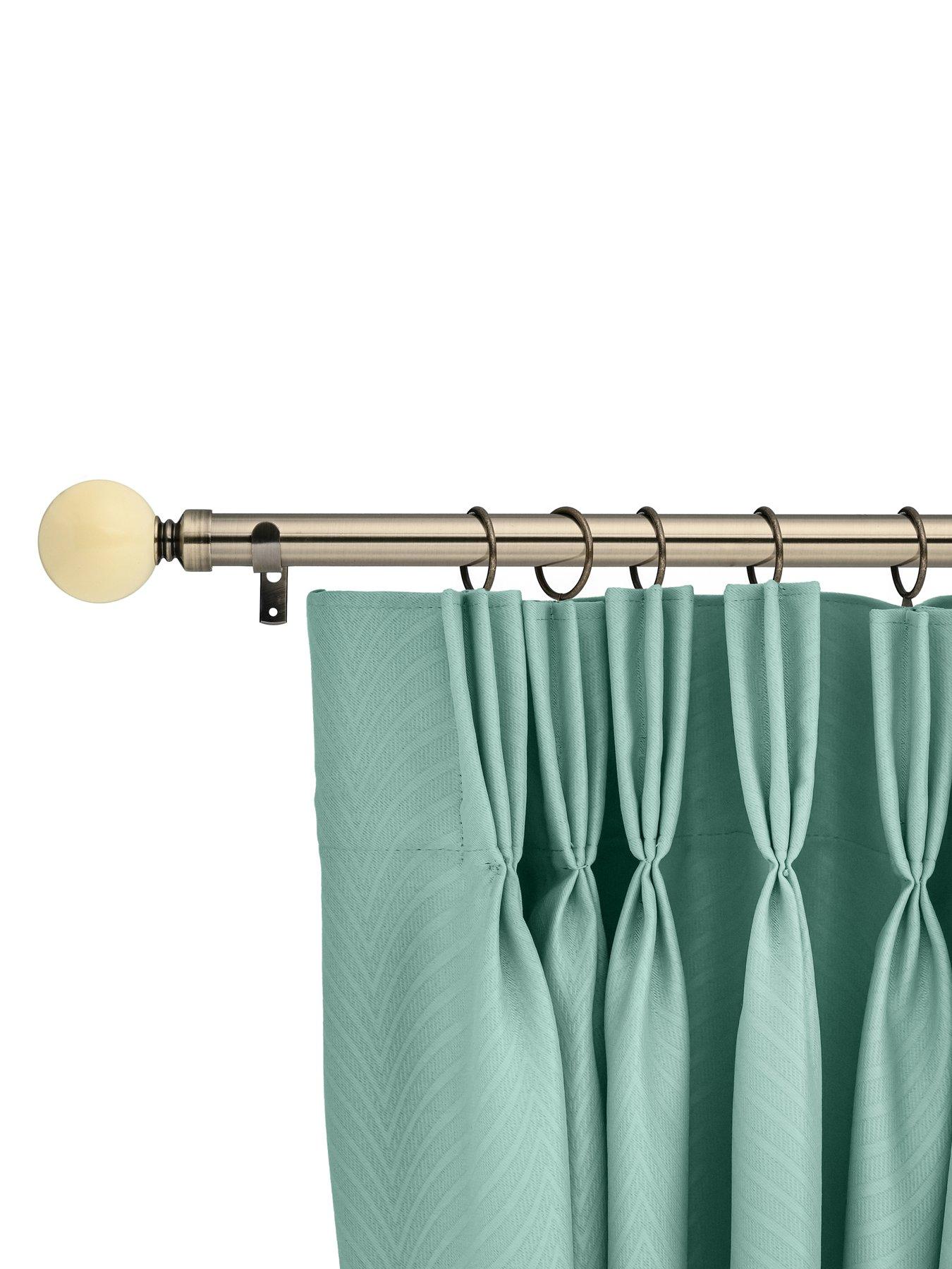  image of very-home-painted-ball-finial-extendable-curtain-pole