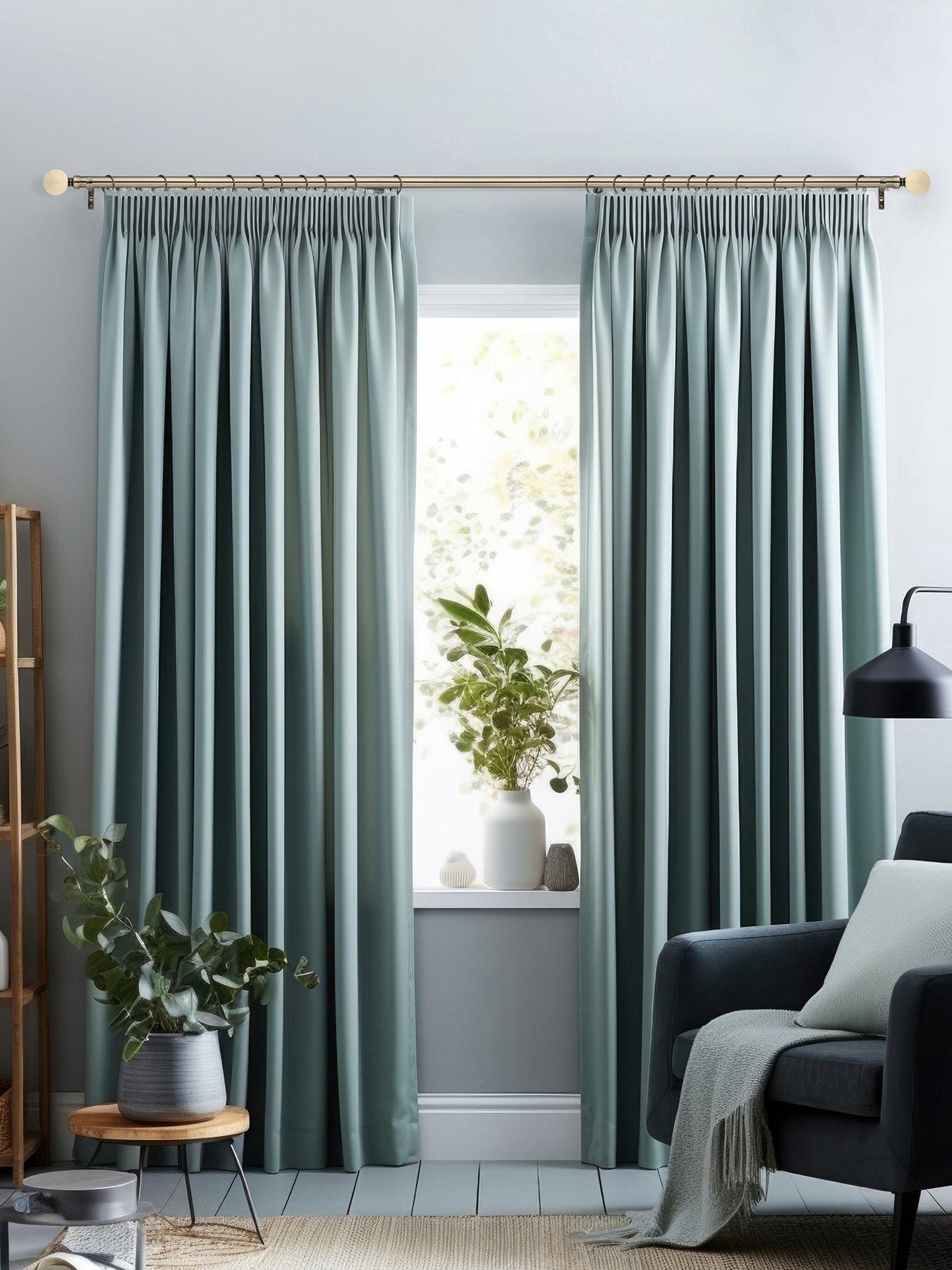  image of very-home-painted-ball-finial-extendable-curtain-pole