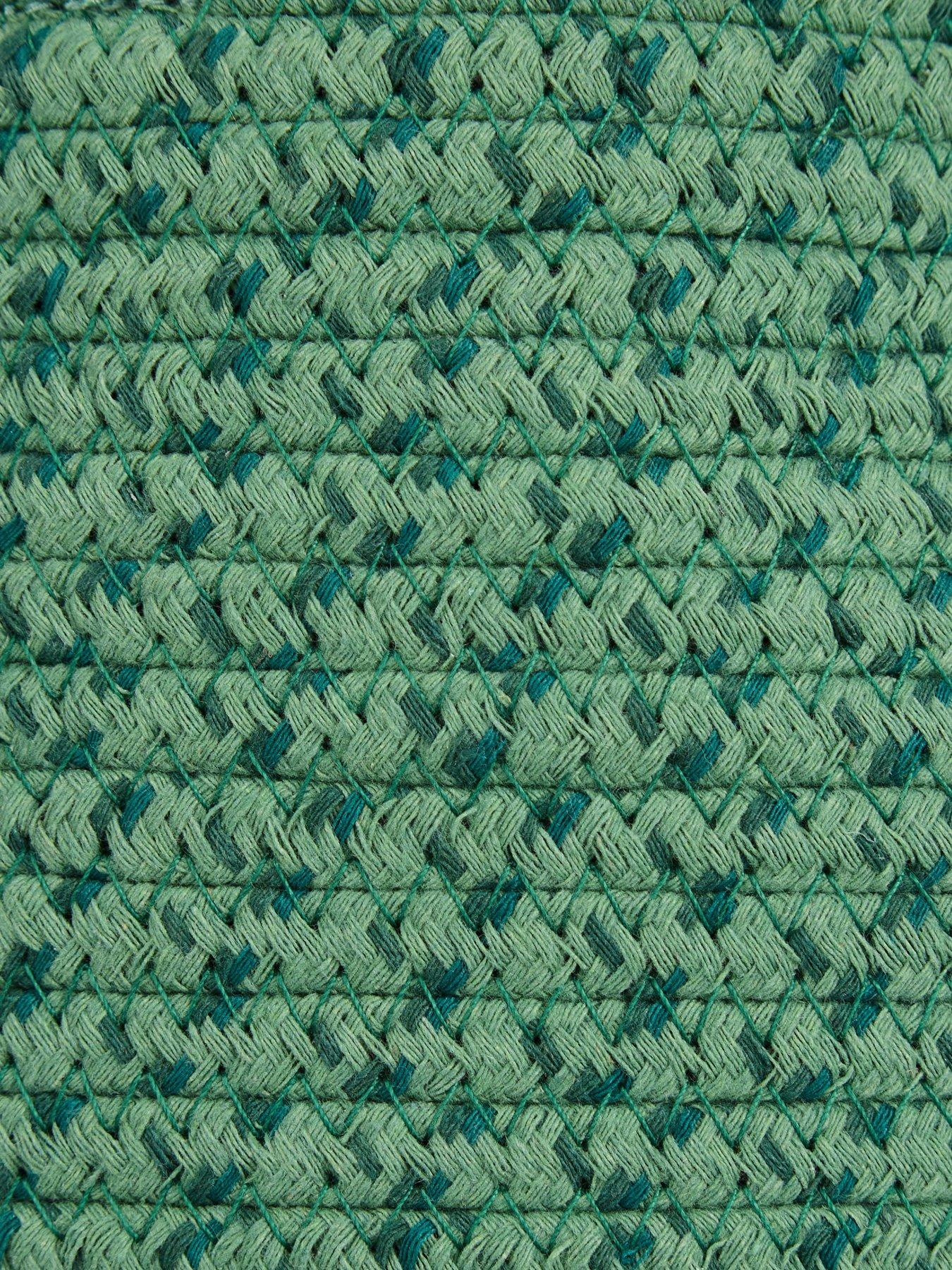  image of very-home-set-of-2-cotton-rope-storage-baskets-in-green