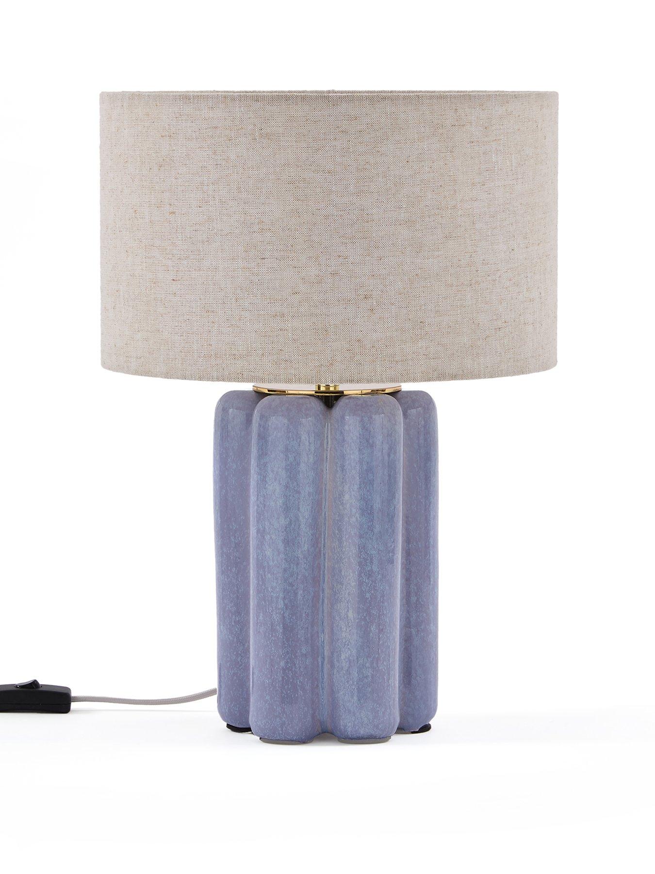 stillFront image of the-very-collection-lilac-chubby-table-lamp