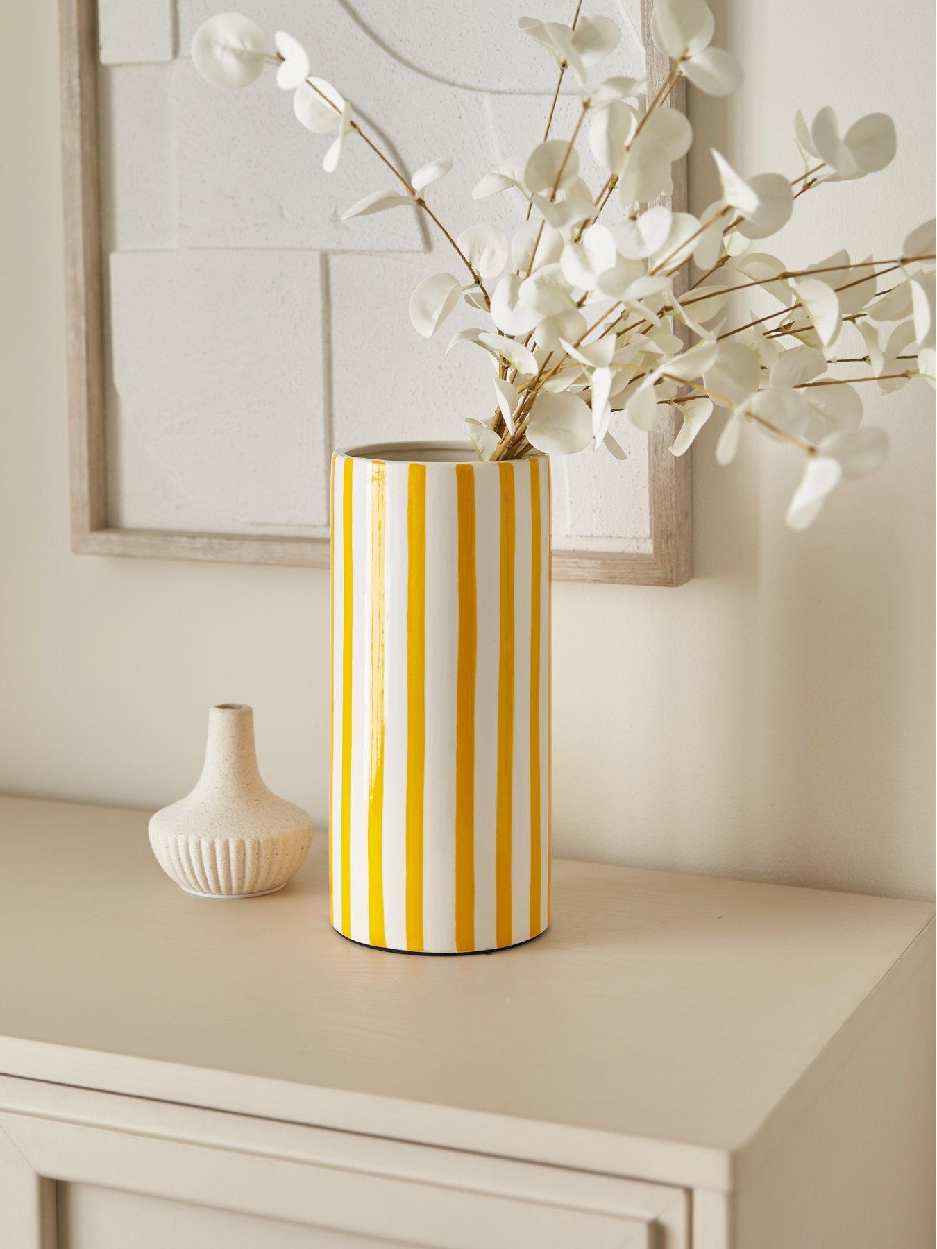 Very Home Yellow Striped Vase