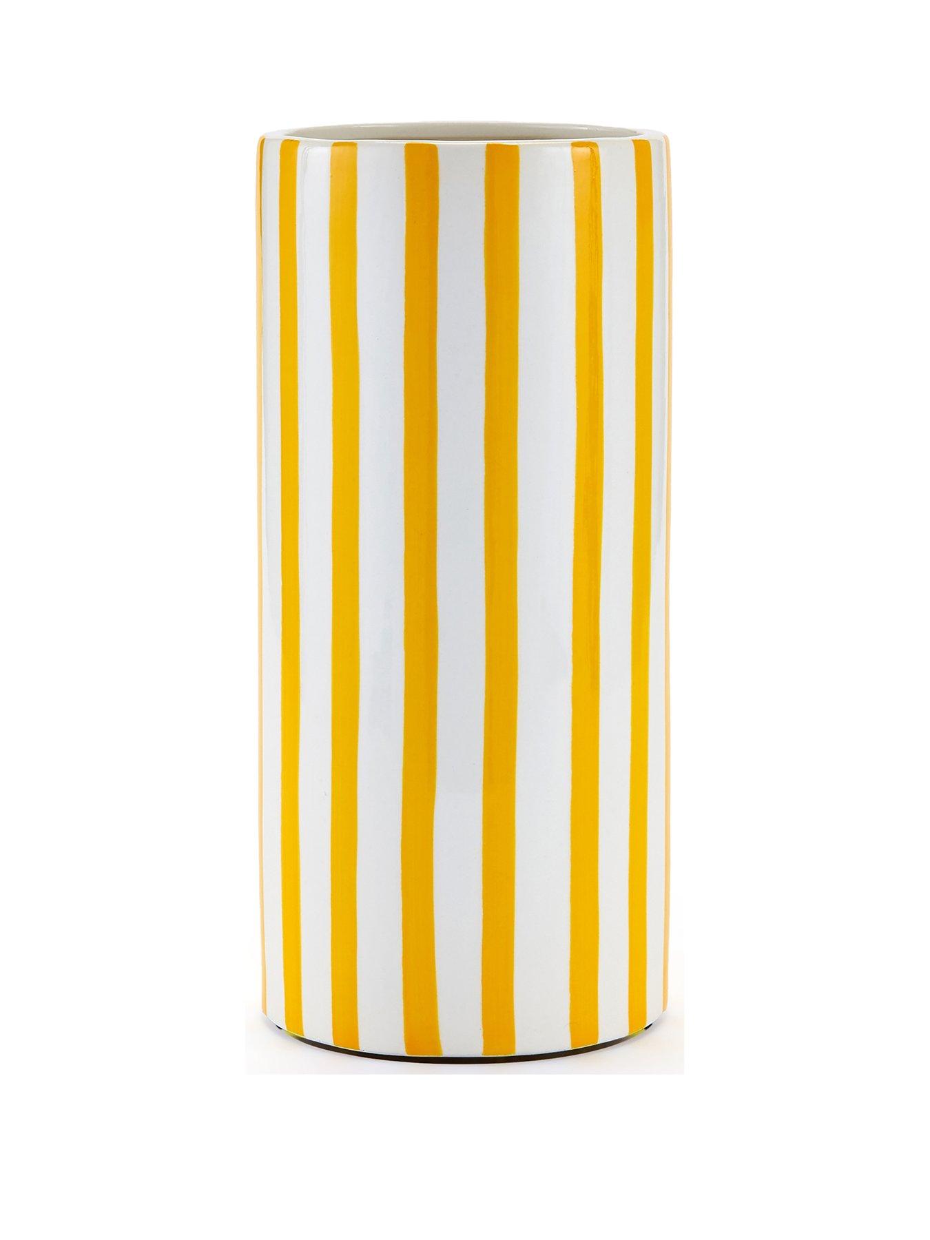  image of the-very-collection-yellow-striped-vase