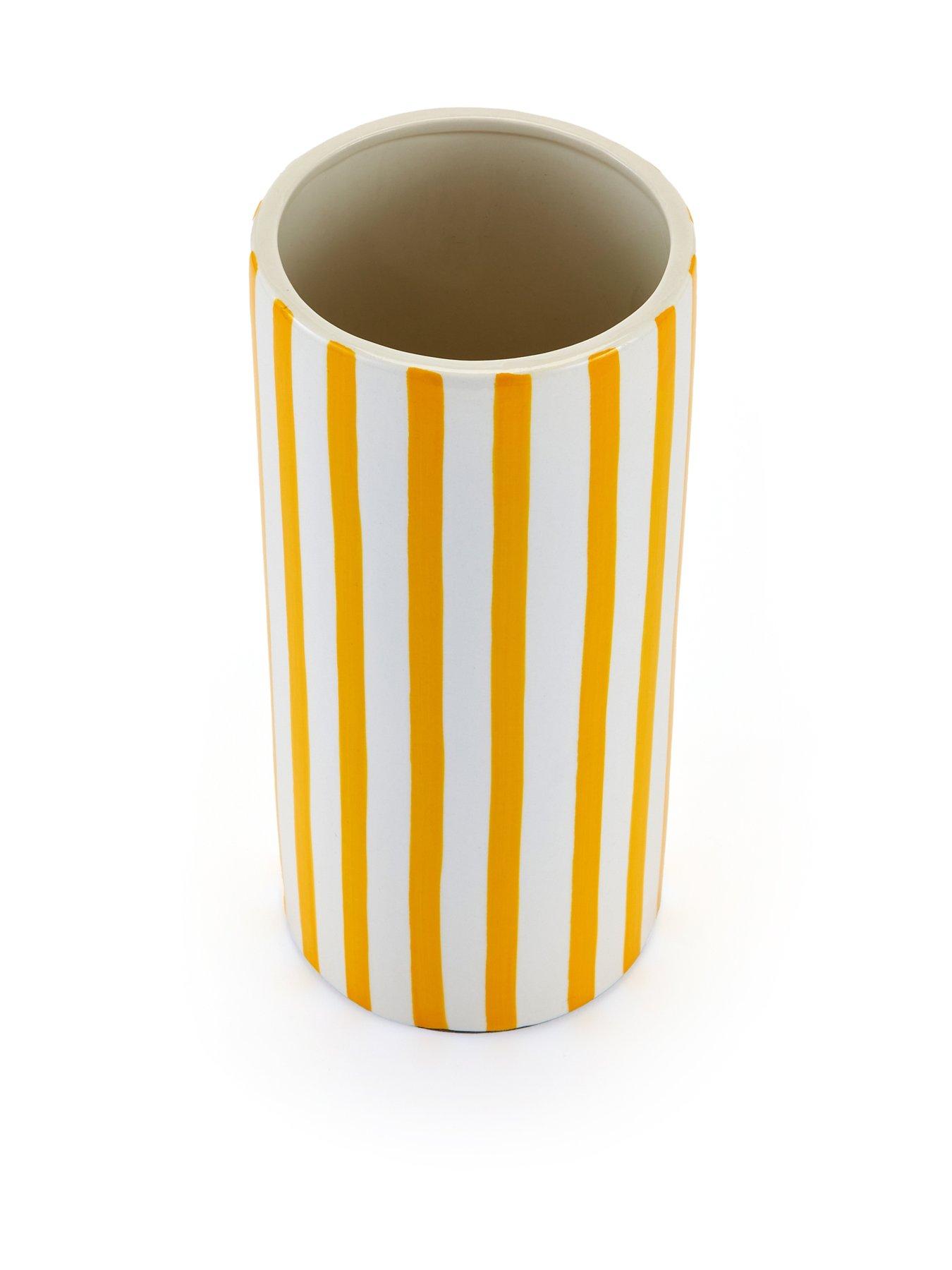  image of the-very-collection-yellow-striped-vase