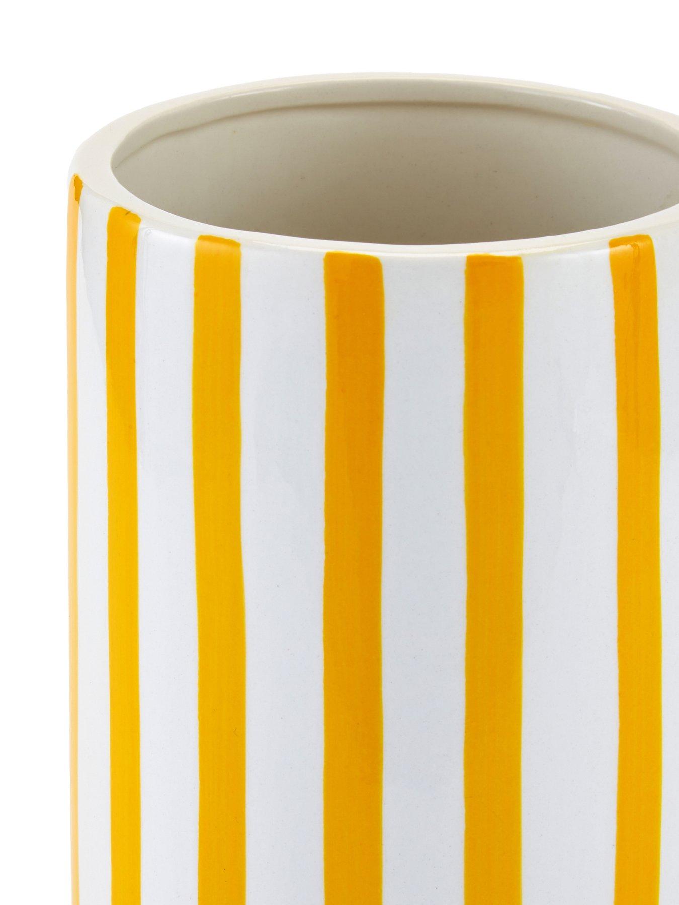  image of the-very-collection-yellow-striped-vase