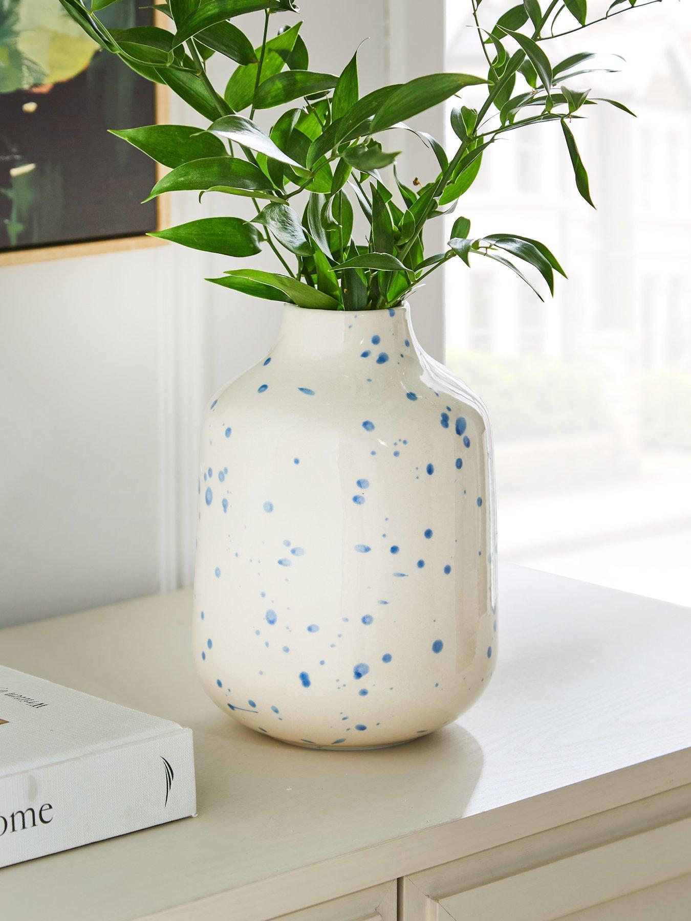 The Very Collection Speckled Vase - Blue