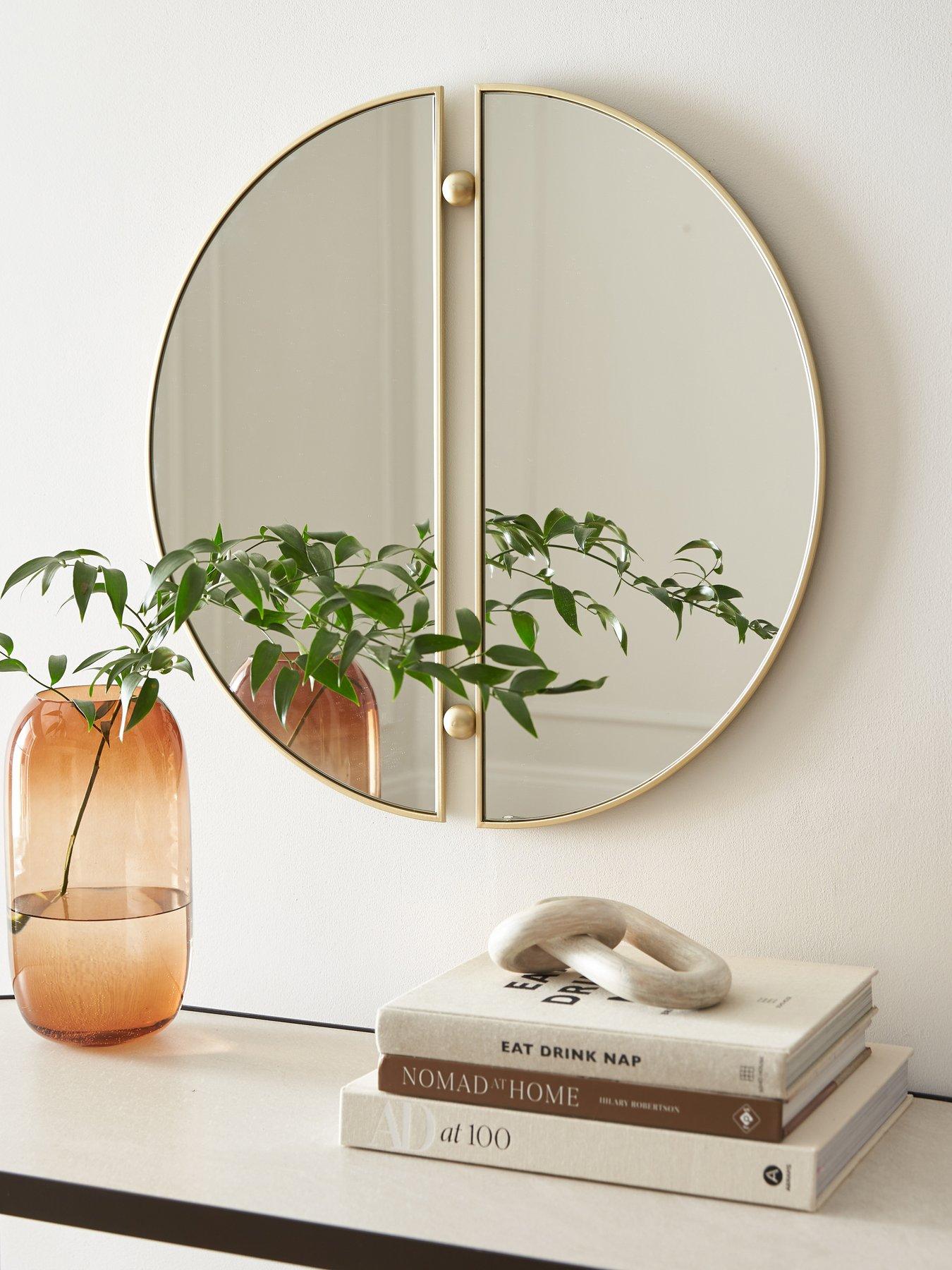 undefined Metal spliced mirror - Gold 60x63cm