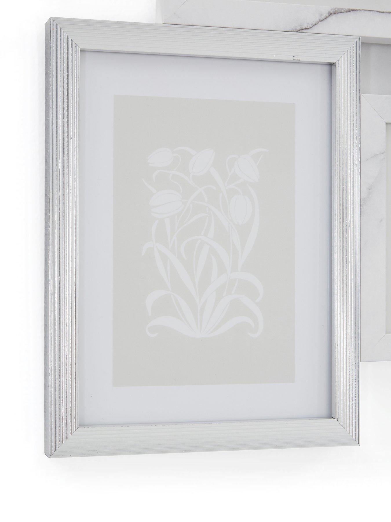 Image 5 of 6 of Very Home Marble and Silver 6-Aperture Gallery Cluster Photo Frame