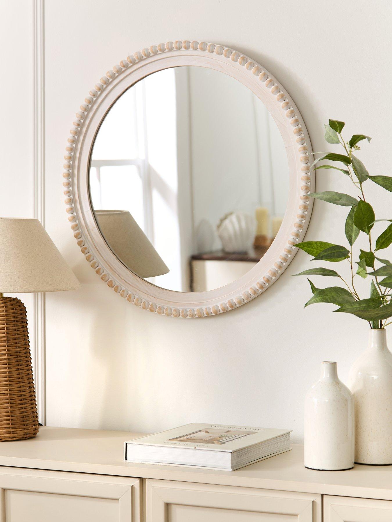 very-home-wooden-bobbin-circle-mirror-60cm