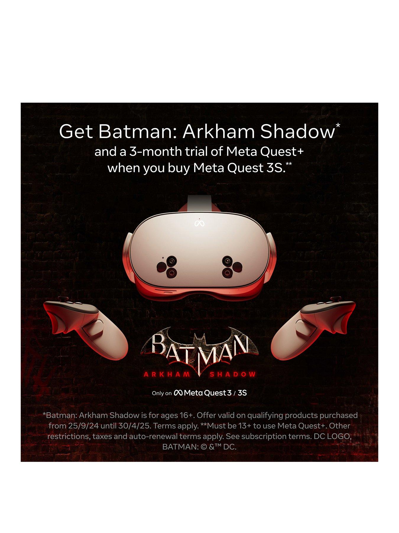 stillFront image of meta-quest-3s-128gb--nbspdive-into-mixed-reality-ndash-unreal-experiences-ndash-all-in-one-headset-free-batman-arkham-shadow