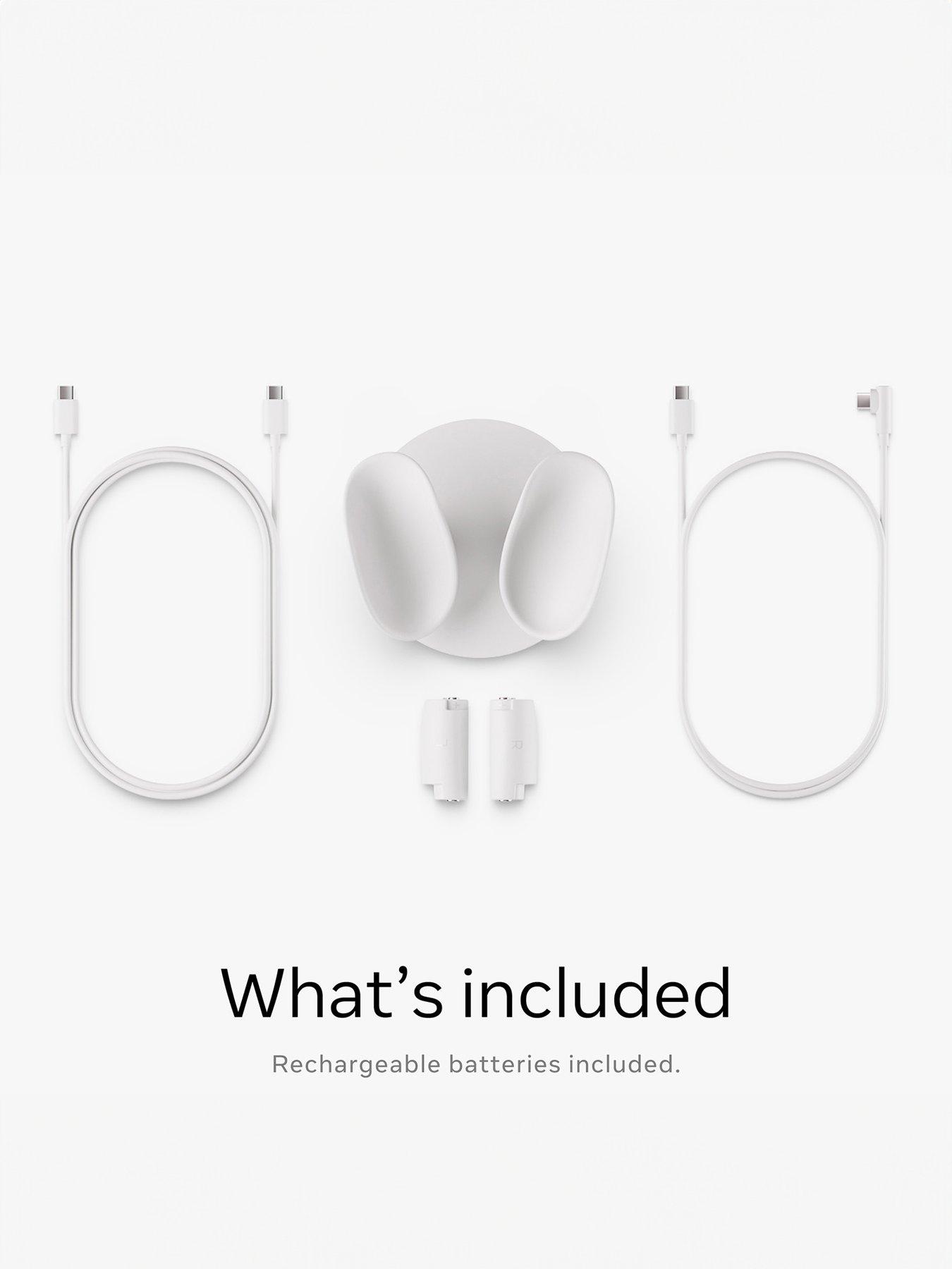  image of meta-quest-compact-charging-dock-works-with-meta-quest-33s-extended-headset-charging-cable-wireless-charging-for-touch-plus-controllers