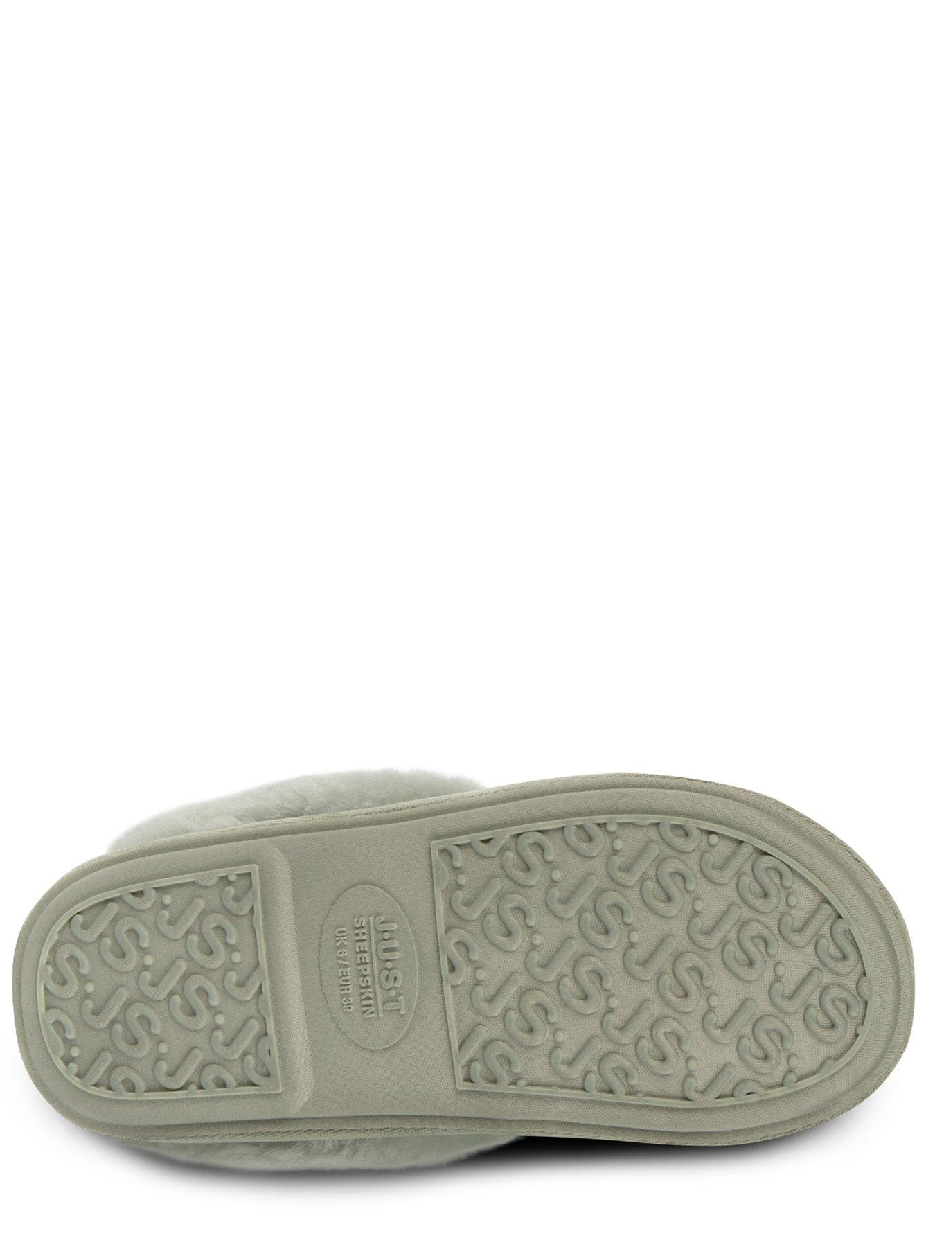 image of just-sheepskin-duchess-mule-slippers-green