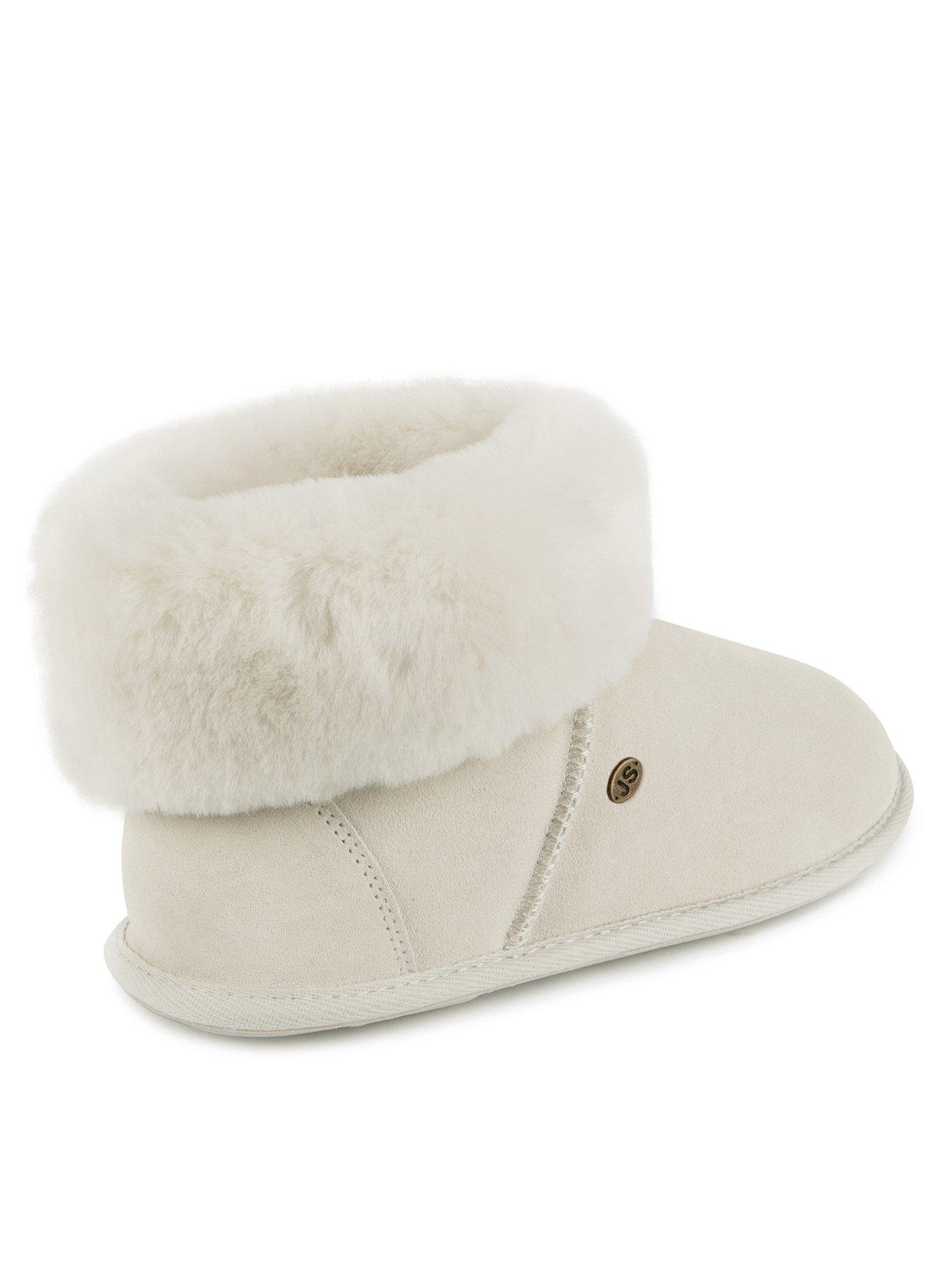  image of just-sheepskin-albery-slipper-bootie-slipper-cream