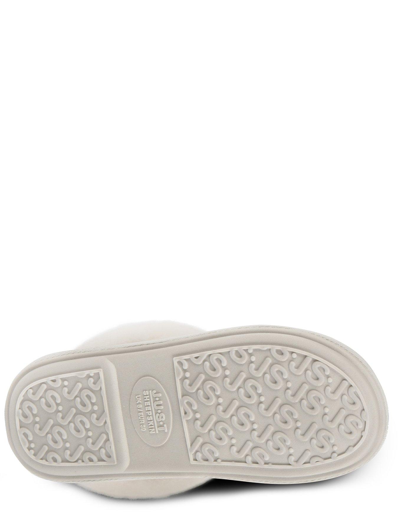  image of just-sheepskin-albery-slipper-bootie-slipper-cream