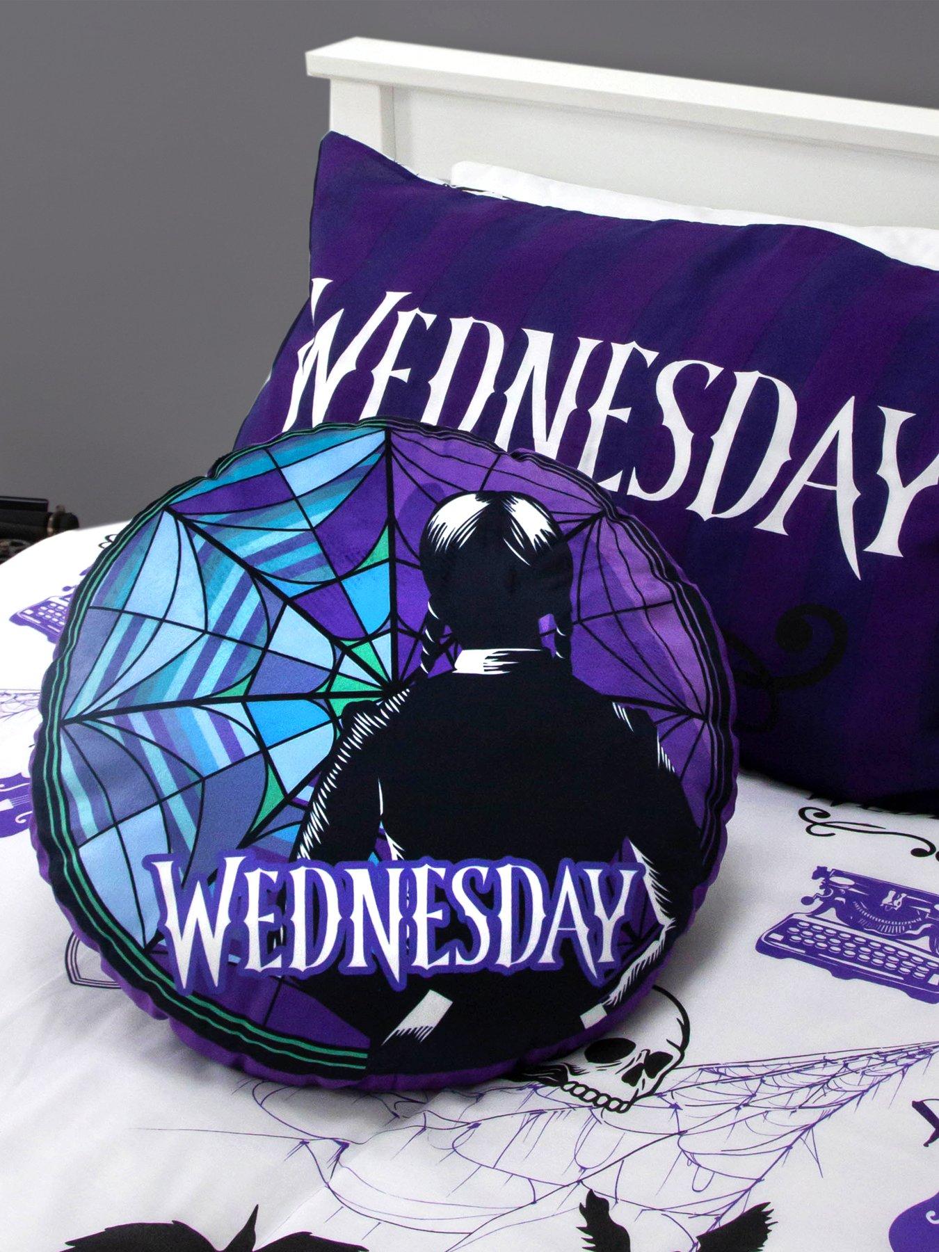Image 1 of 7 of Wednesday Addams Destined Halloween Shaped Cushion