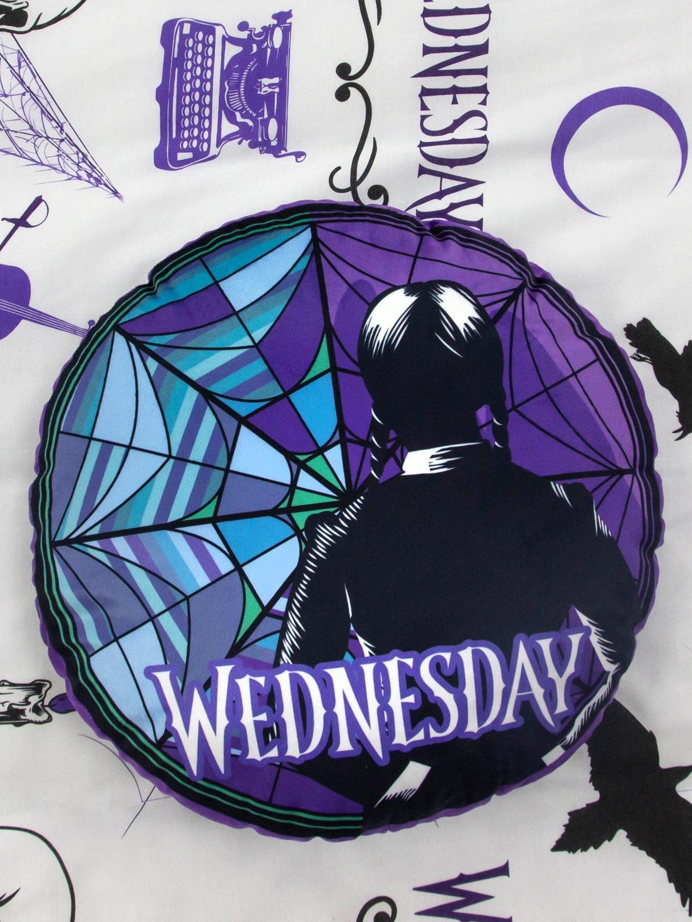 Image 4 of 7 of Wednesday Addams Destined Halloween Shaped Cushion