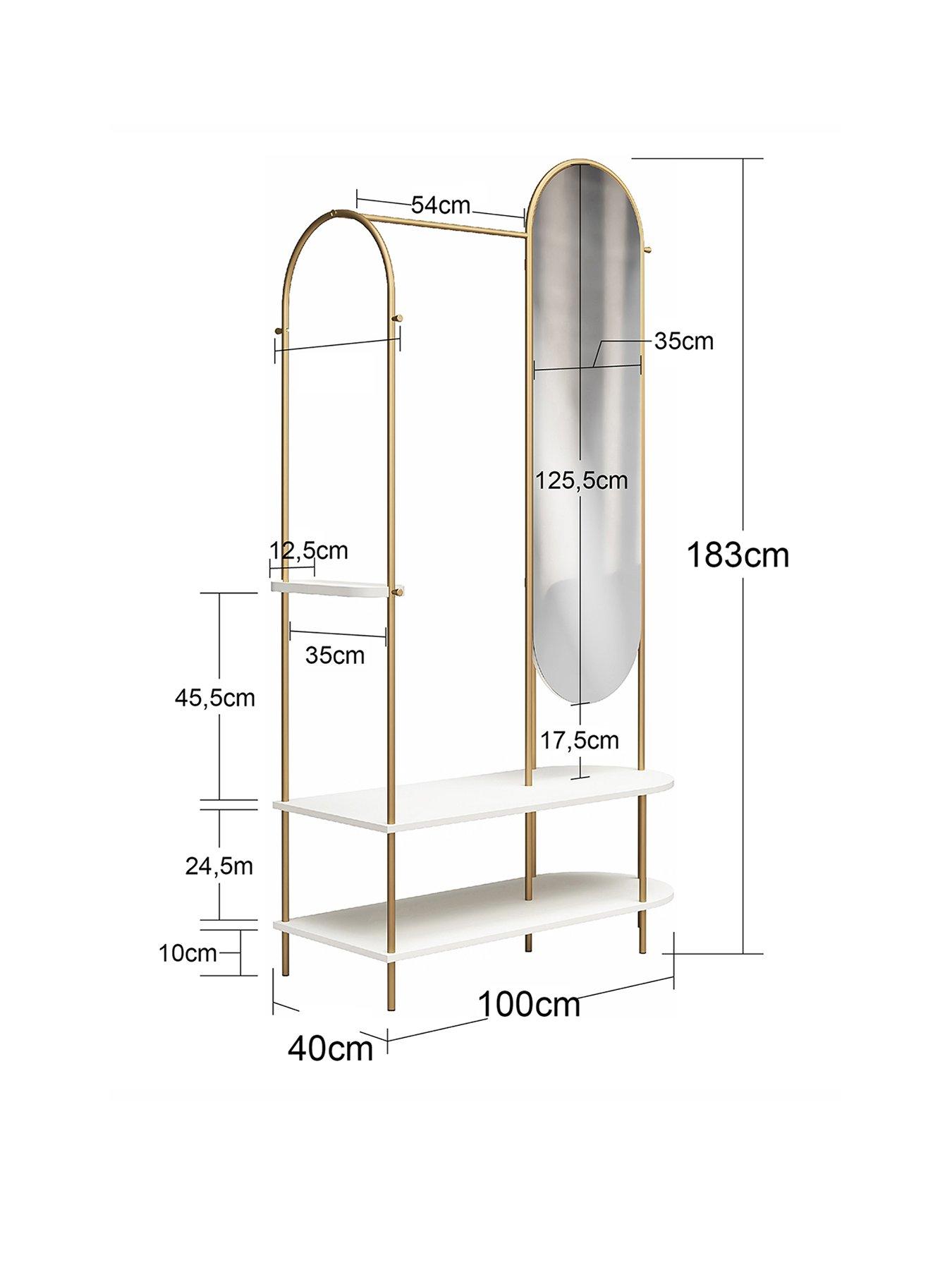  image of cosmoliving-by-cosmopolitan-anastasia-storage-unit-with-mirror