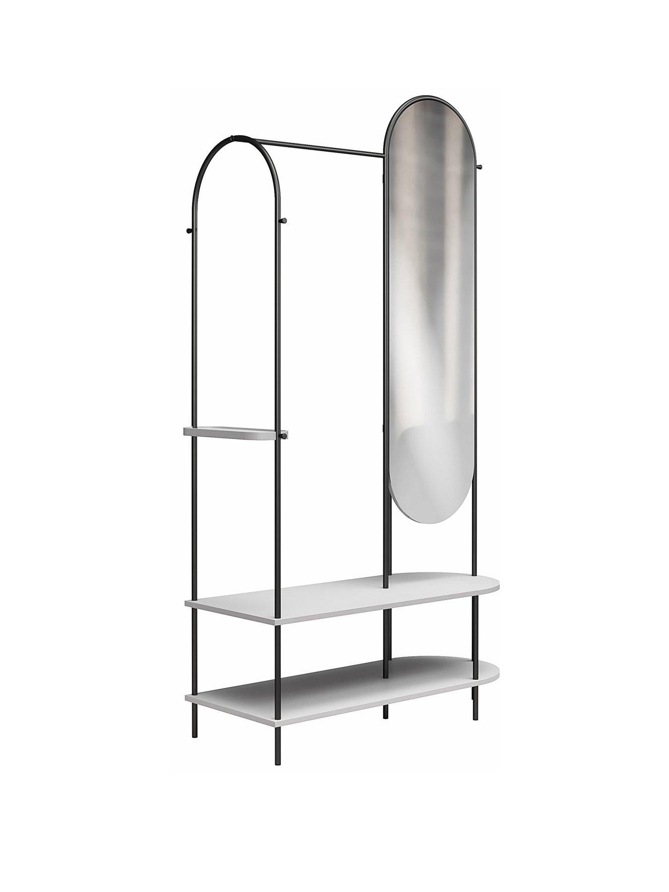  image of cosmoliving-by-cosmopolitan-anastasia-storage-unit-with-mirror