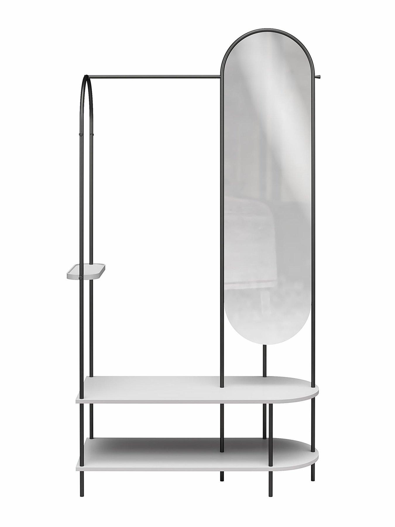  image of cosmoliving-by-cosmopolitan-anastasia-storage-unit-with-mirror
